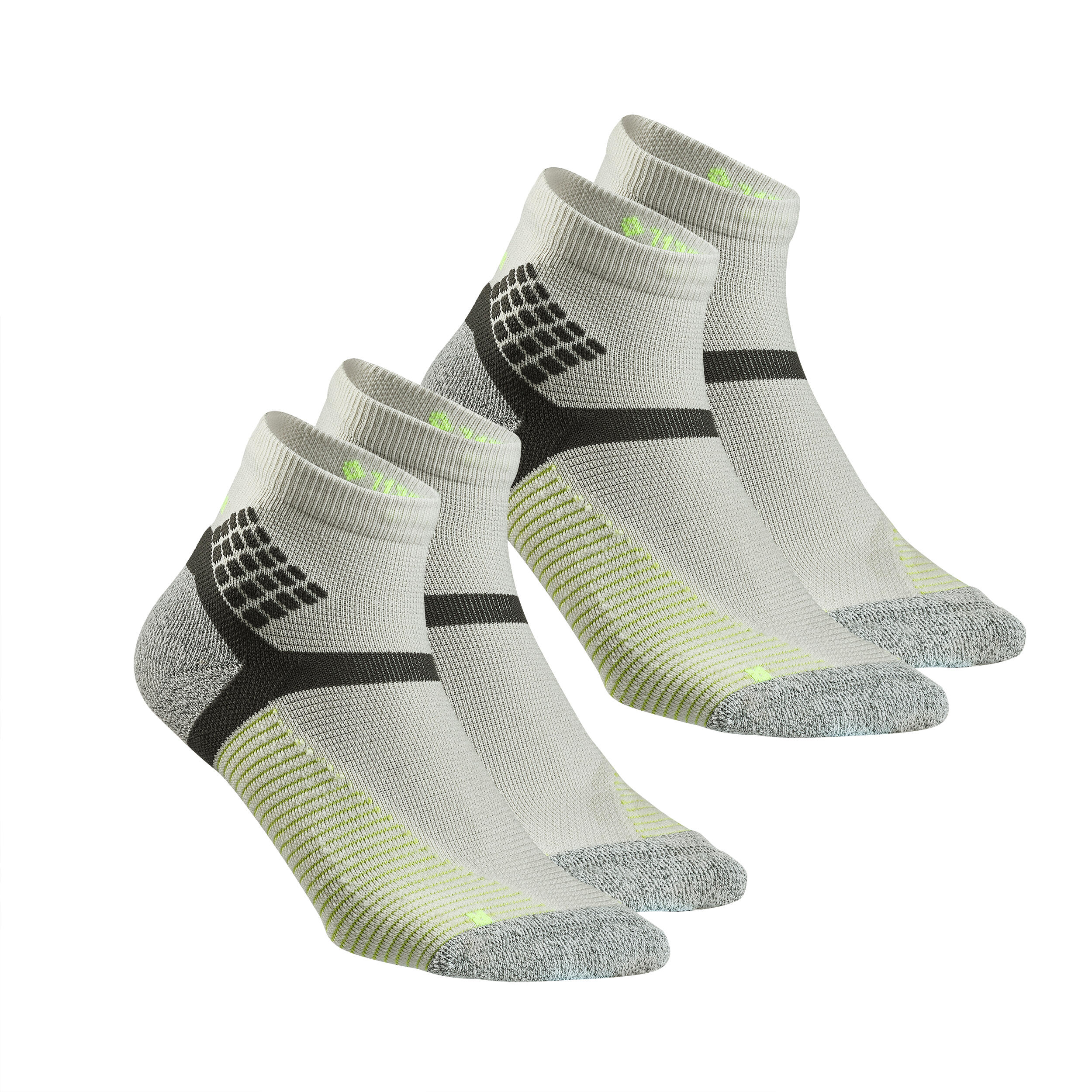 Quechua Wandersocken Hike 500 halbhoch 2 Paar grau