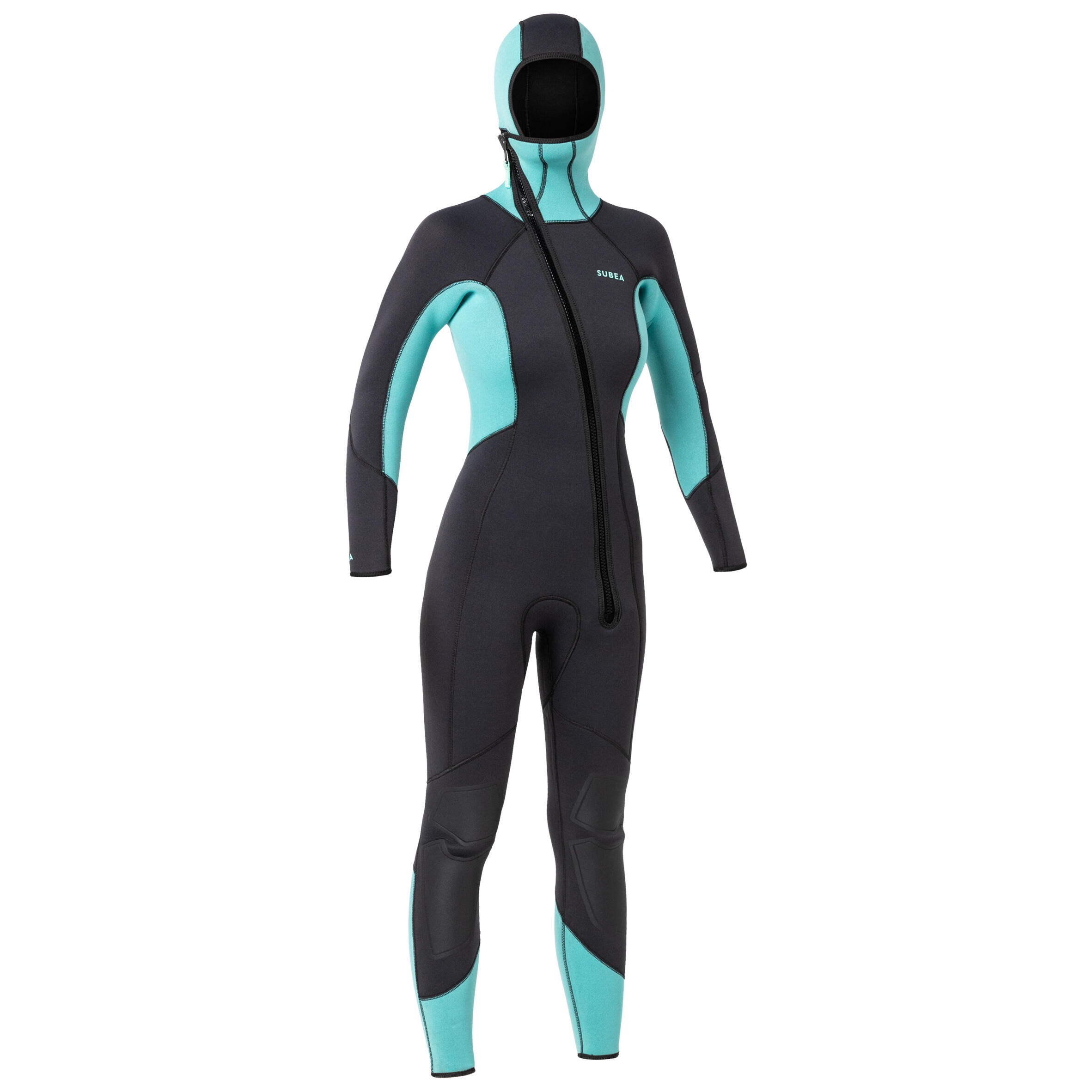 Subea Neoprenanzug Tauchen SCD 100 Neopren 5 mm Damen grau/blau