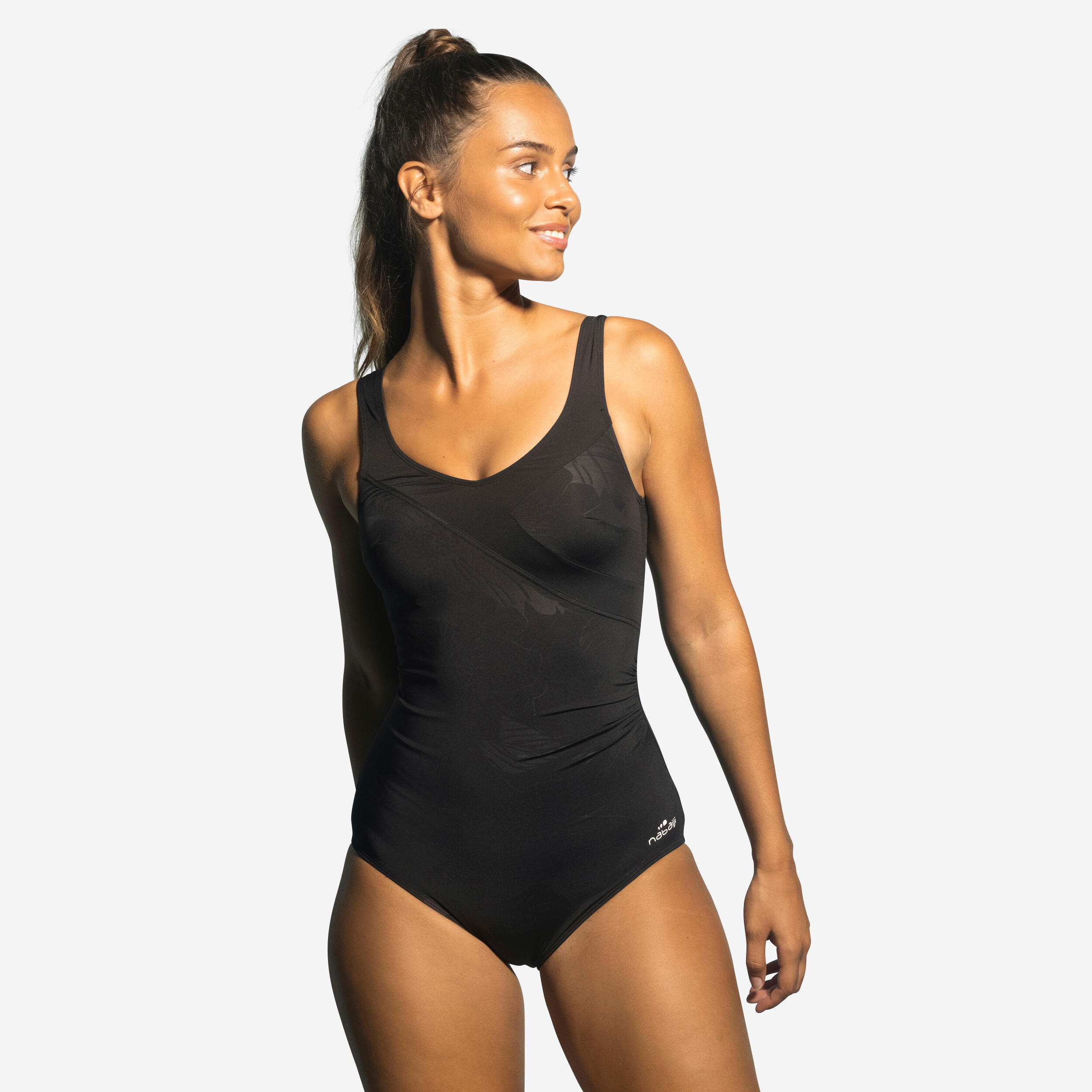 Nabaiji Badeanzug Karli Lys figurformend Aquagym Damen schwarz