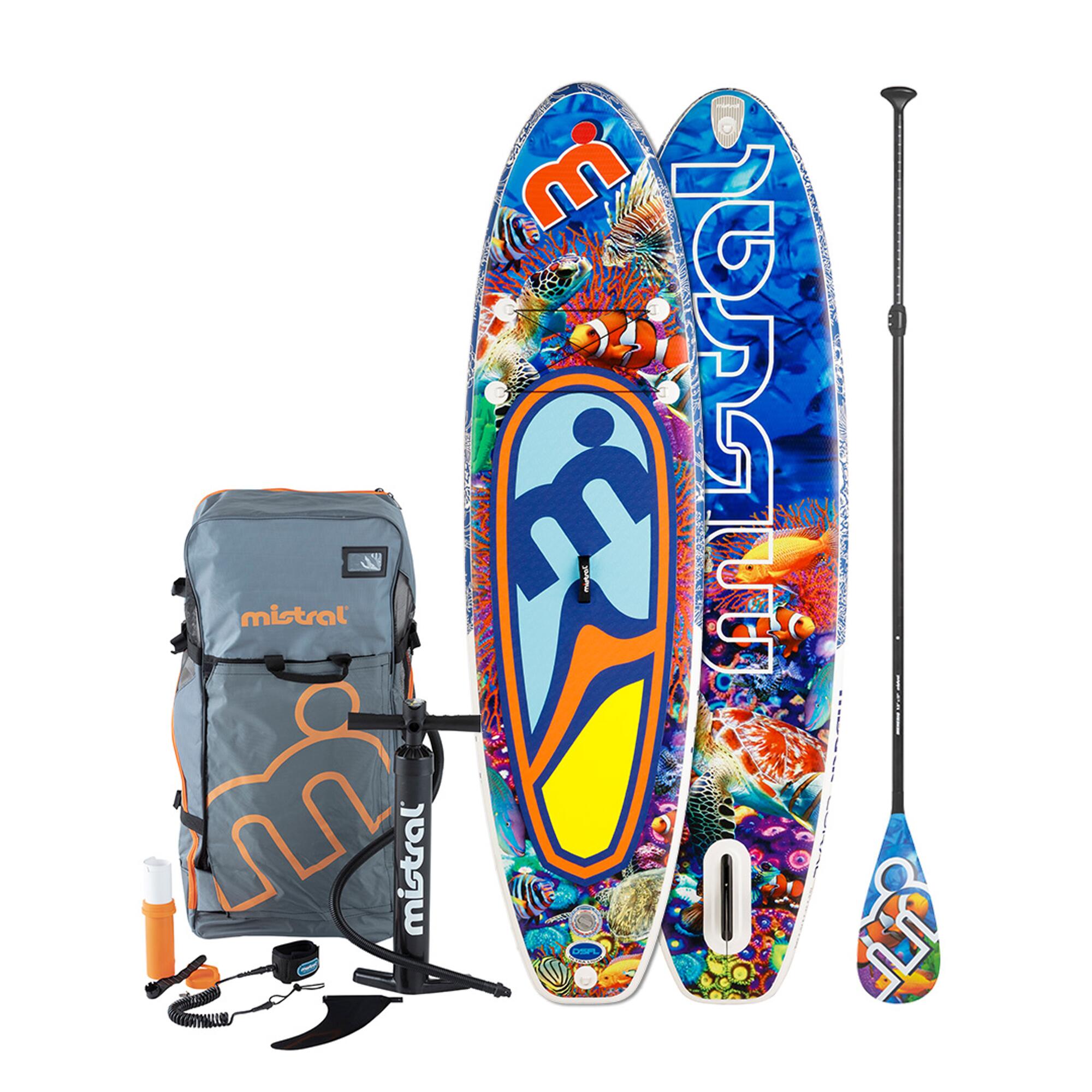 Mistral SUP Set Stand up Paddle aufblasbar DSFL 10´5 - Mistral Coral Einsteiger Familien