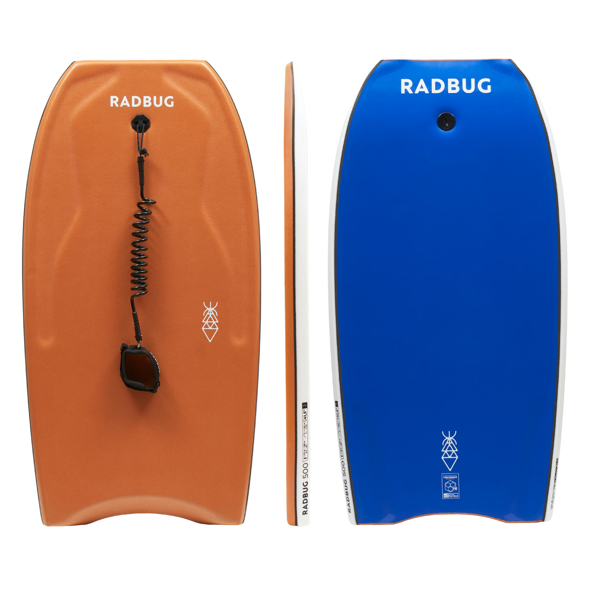 Radbug Bodyboard 500 Ltd braun/blau/Slick Recyclingmaterial