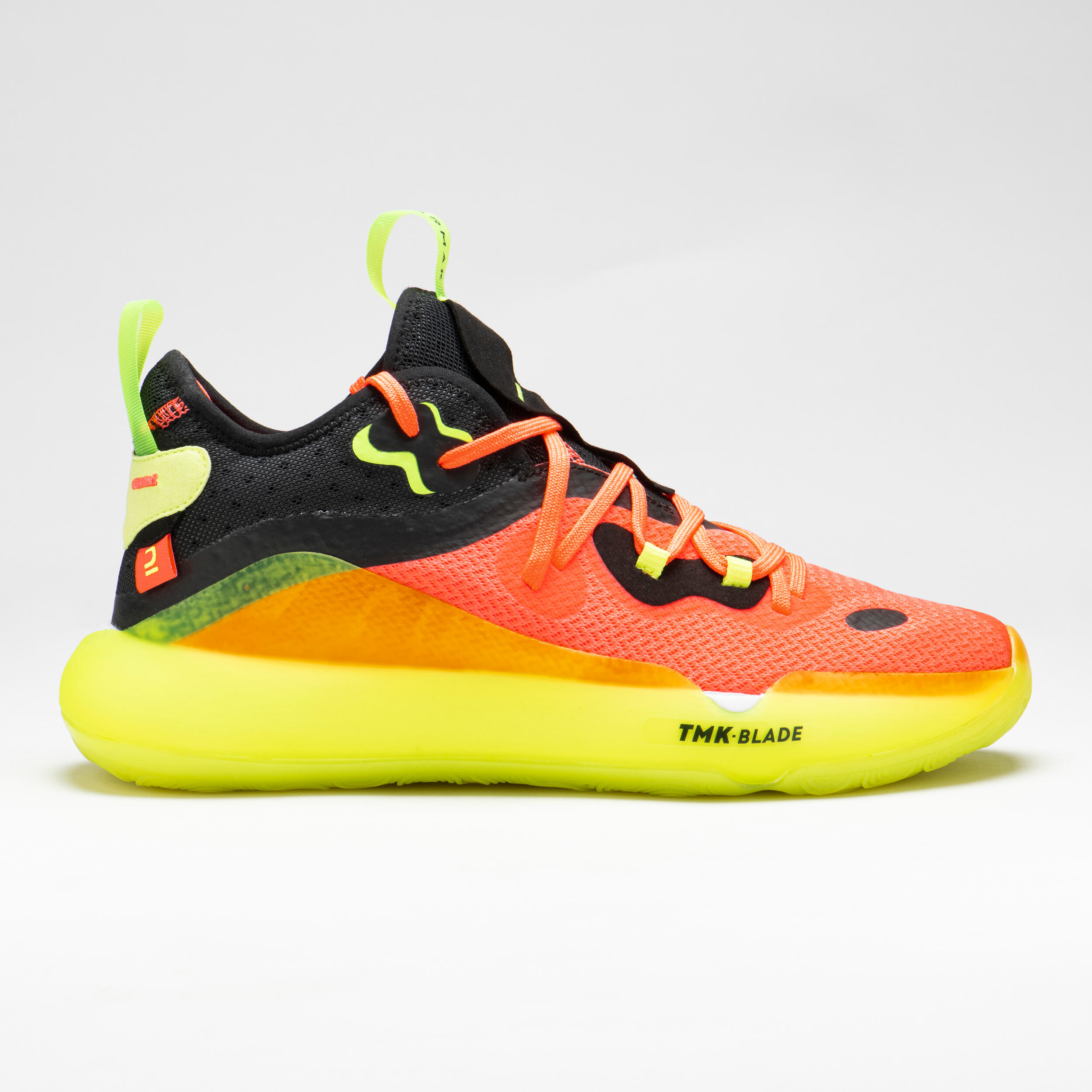 Tarmak Basketballschuhe SE500 Halbhoch Damen/Herren rosa/gelb