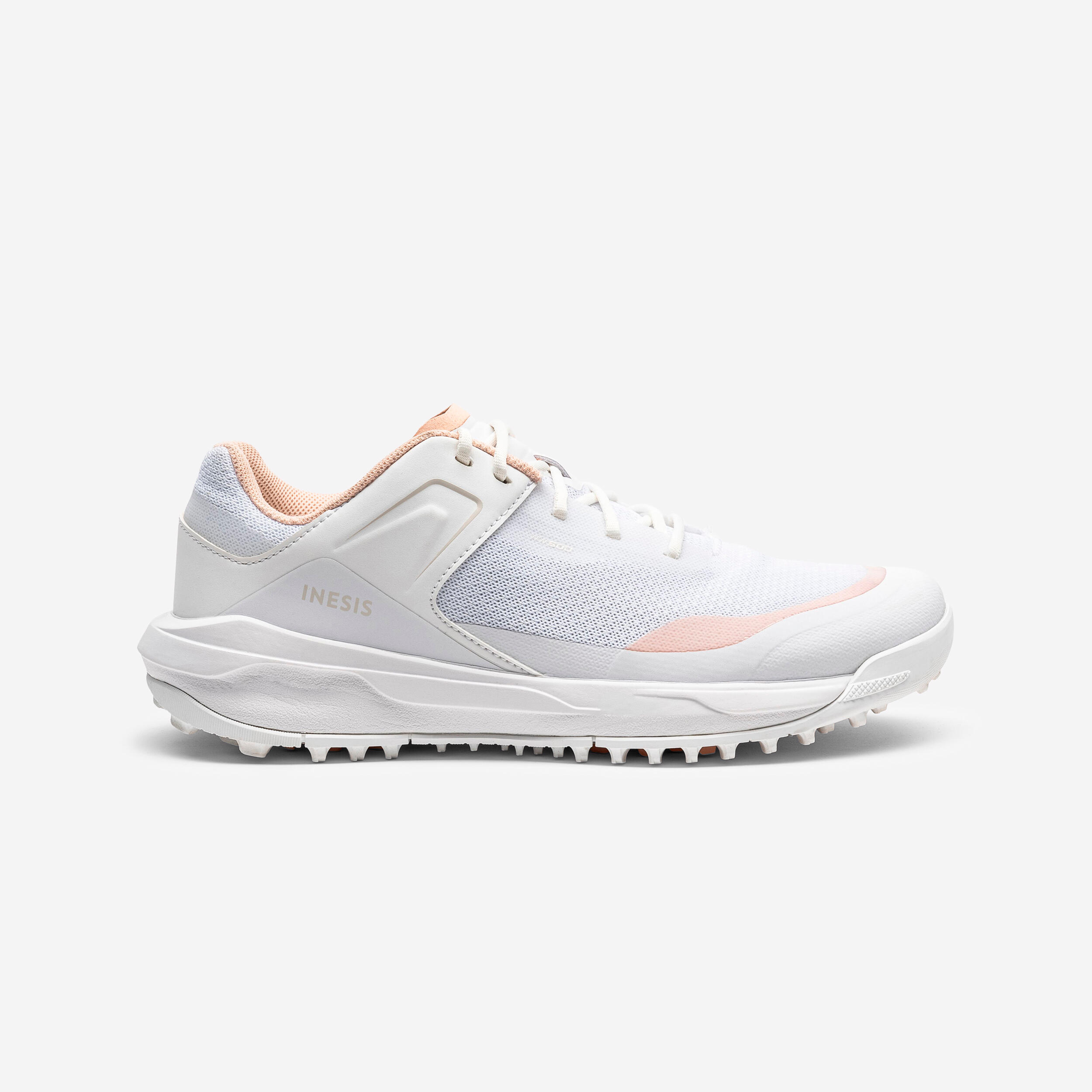 Inesis Damen Golfschuhe Mesh - WW500 weiss/beige/rosa