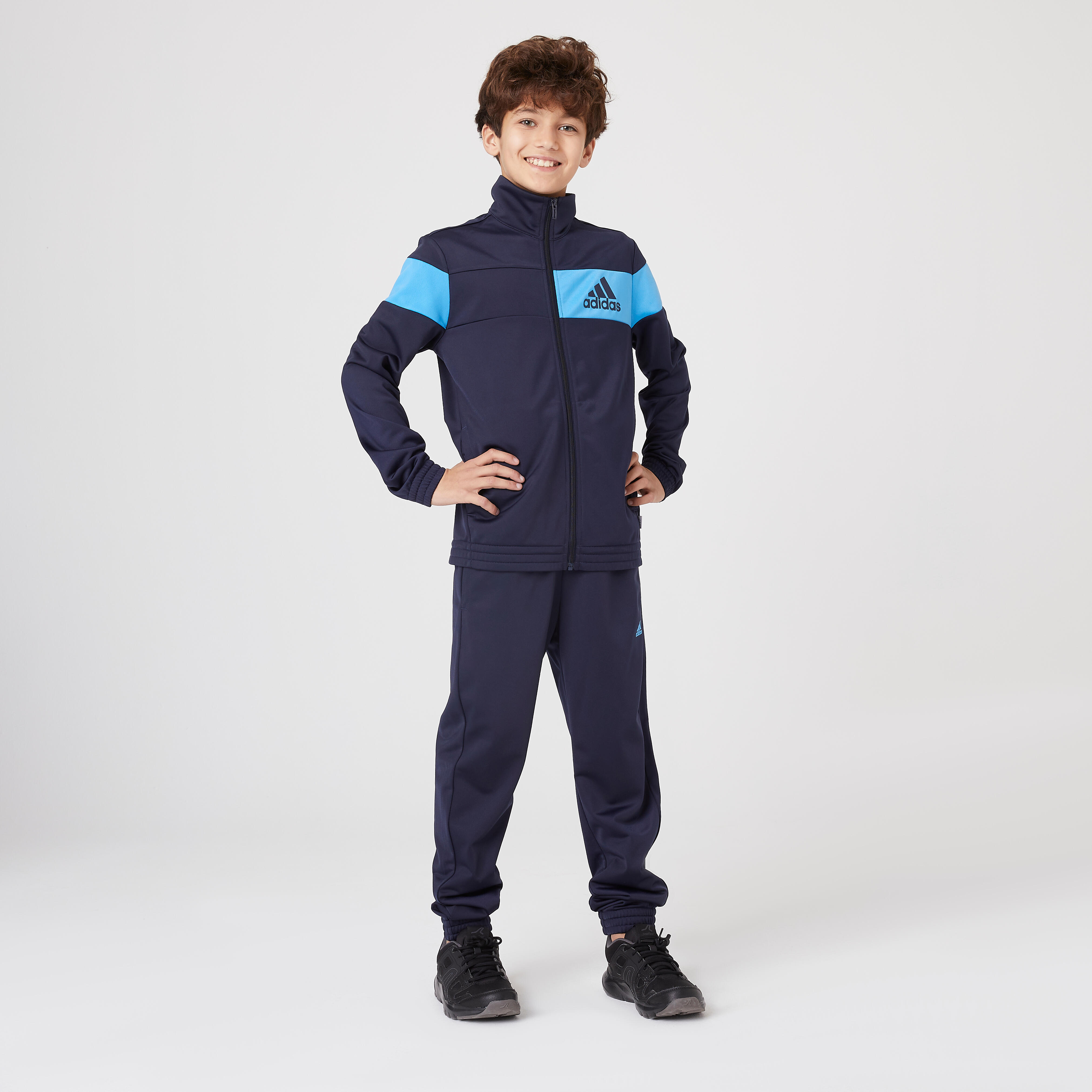 Adidas Adidas Trainingsanzug - Kinder schwarz/blau