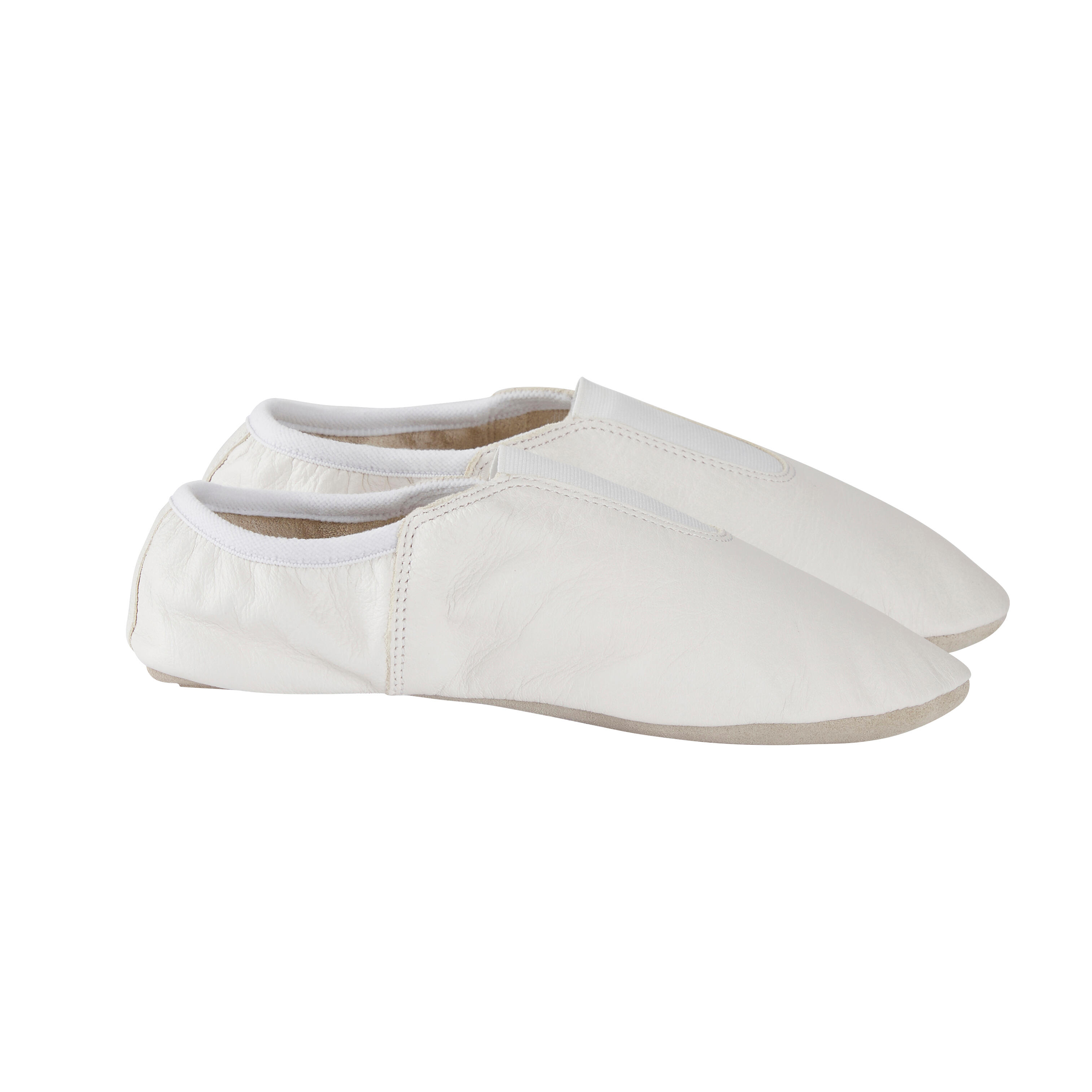 Domyos Gymnastikschuhe 580 weisses Leder Kinder