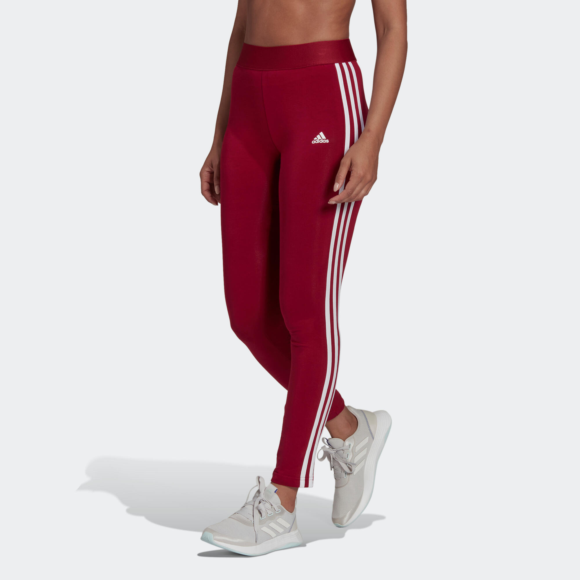Adidas Leggings Adidas Essentials Damen rot/grau