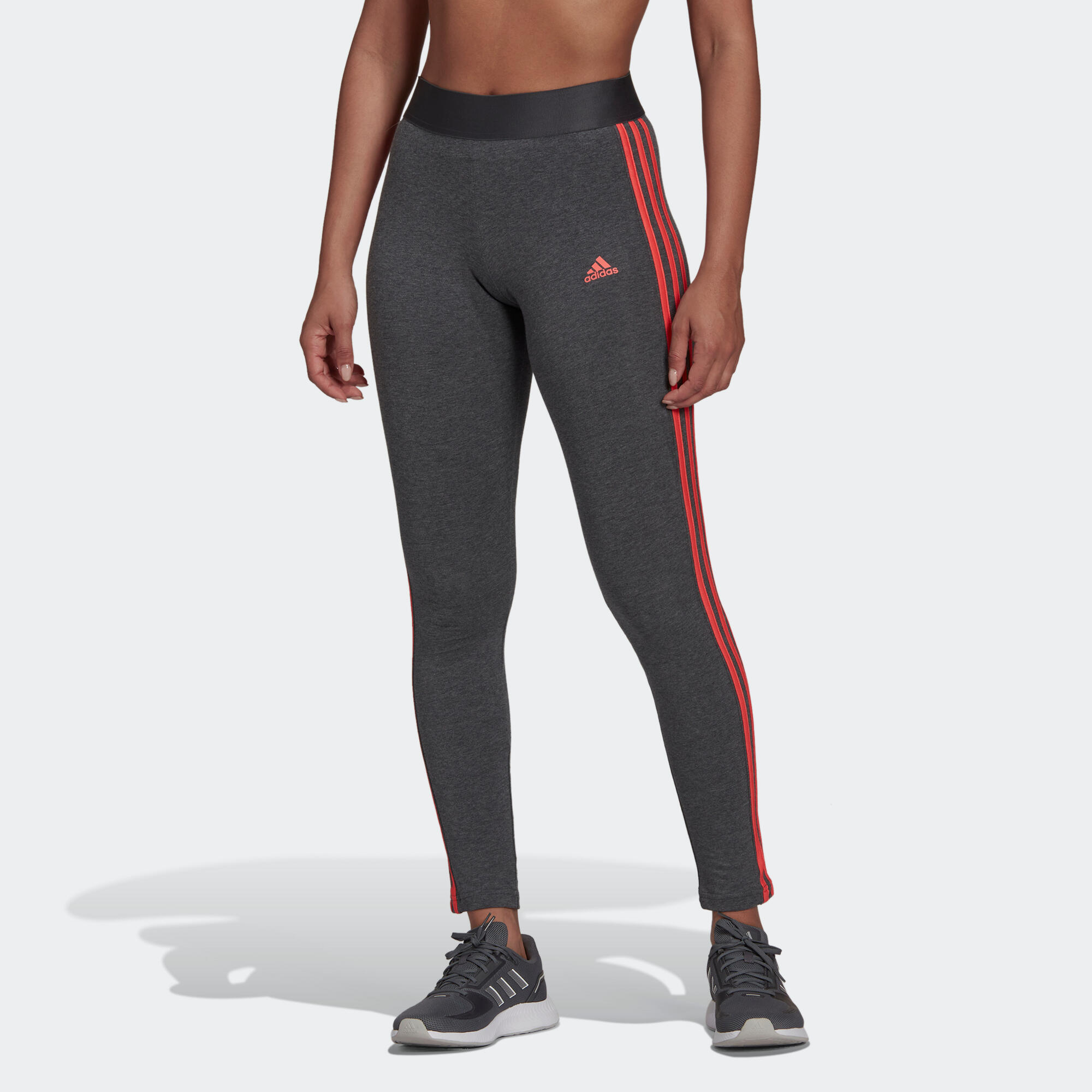 Adidas Leggings Adidas Essentials Damen rot/grau