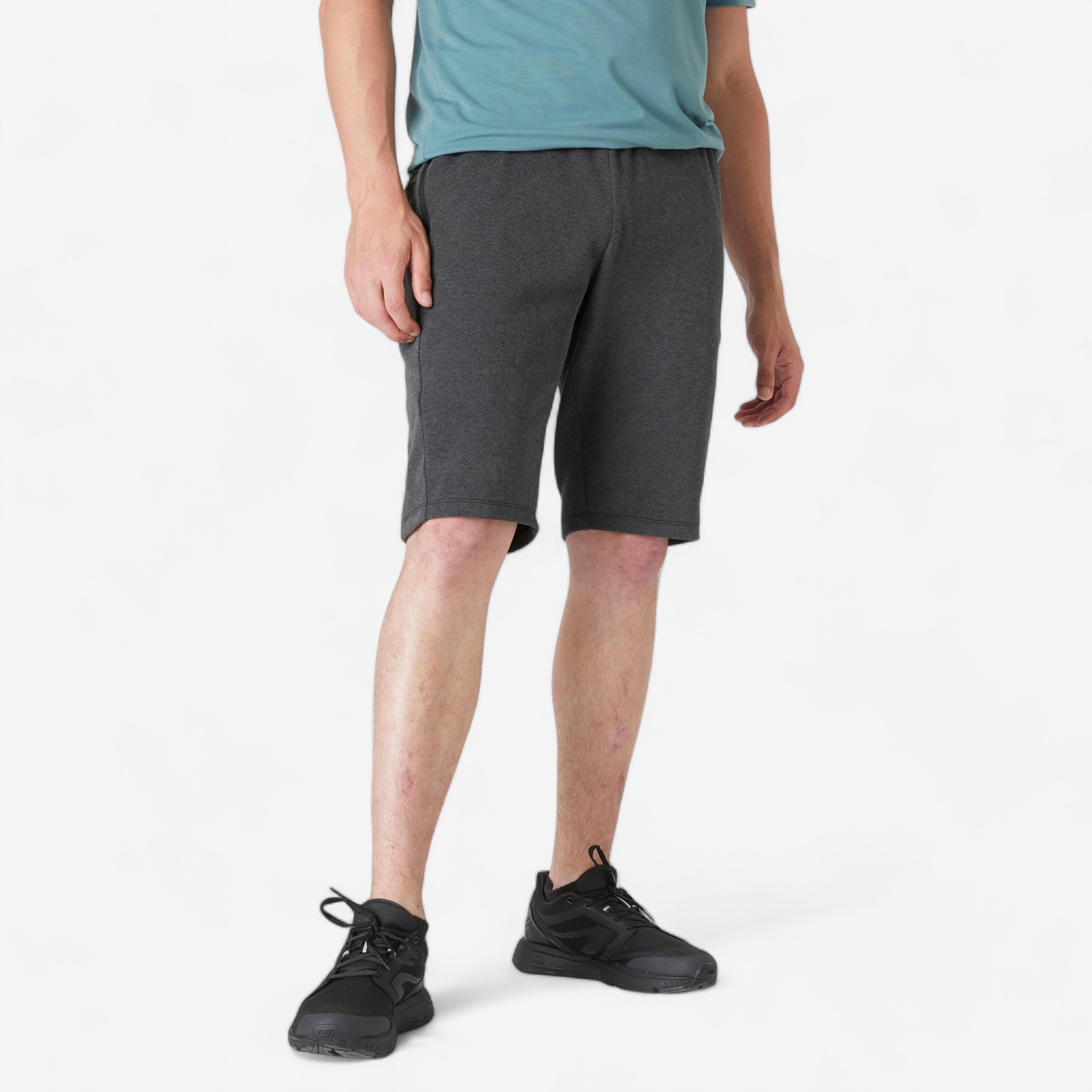 Domyos Shorts Sport und Parkour Herren dunkelgrau meliert