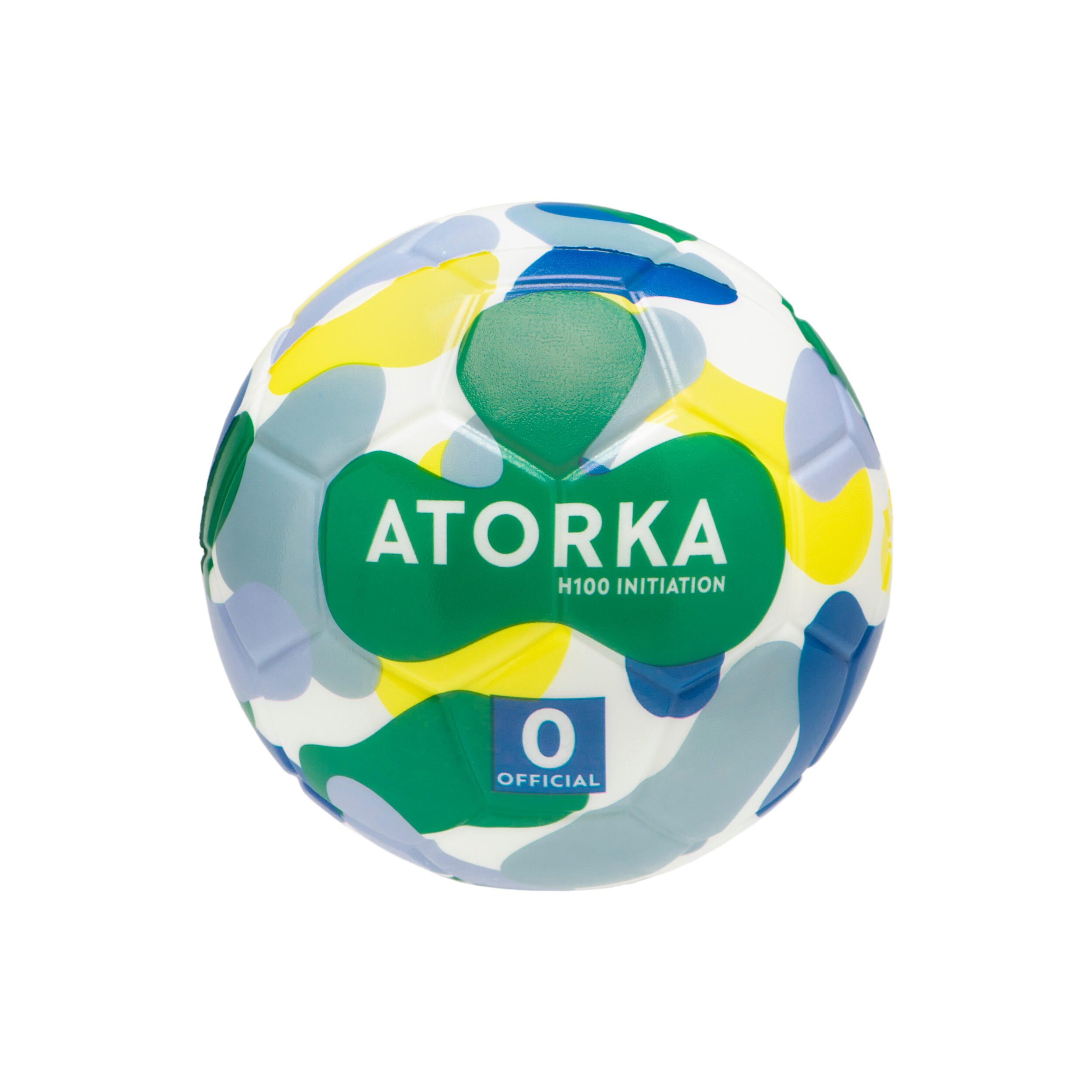 Atorka Handball H100 Grösse 0 Kinder grün/blau/gelb
