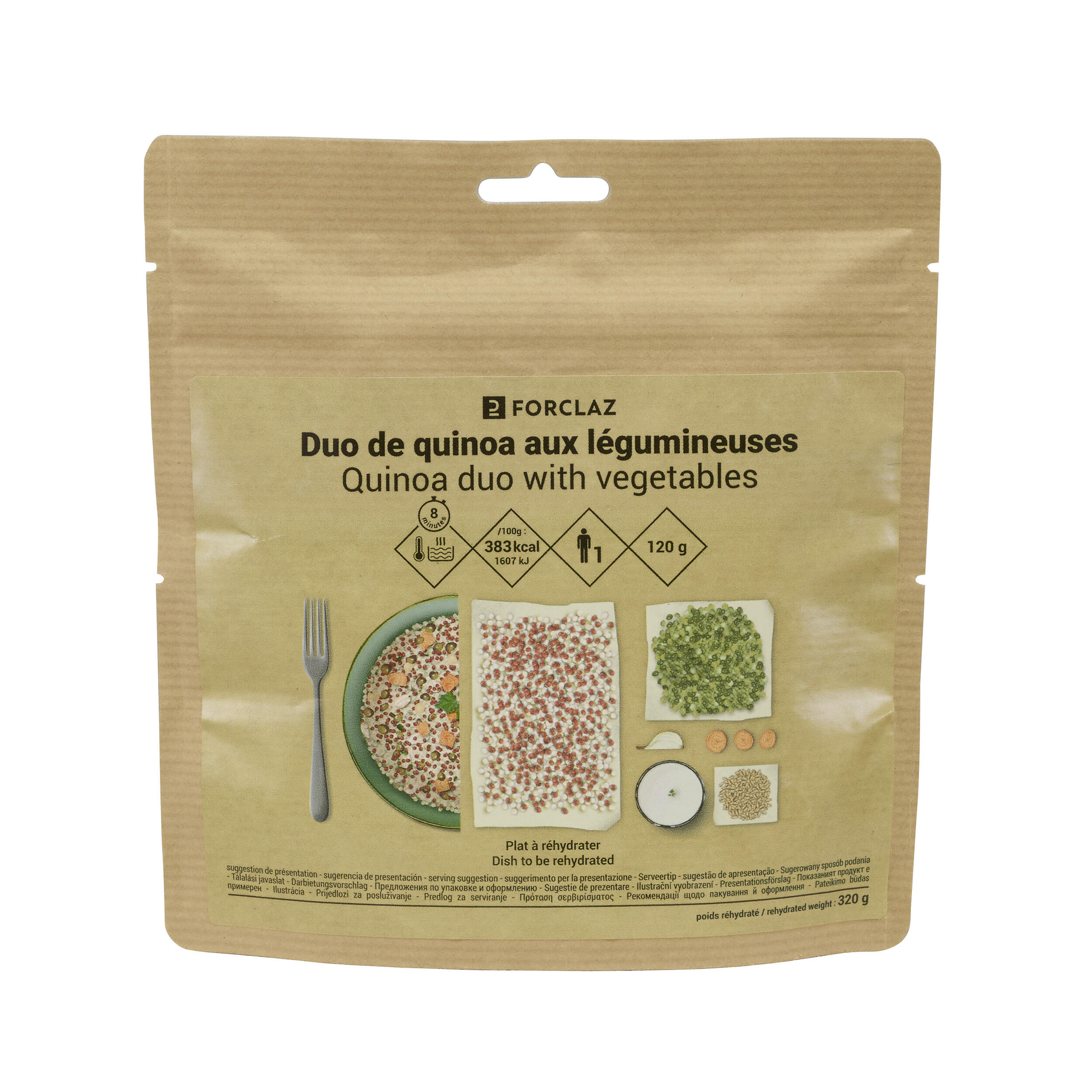 Forclaz Trekkingnachtisch Duo Quinoa Hülsenfrüchte gefriergetrocknet 120 g