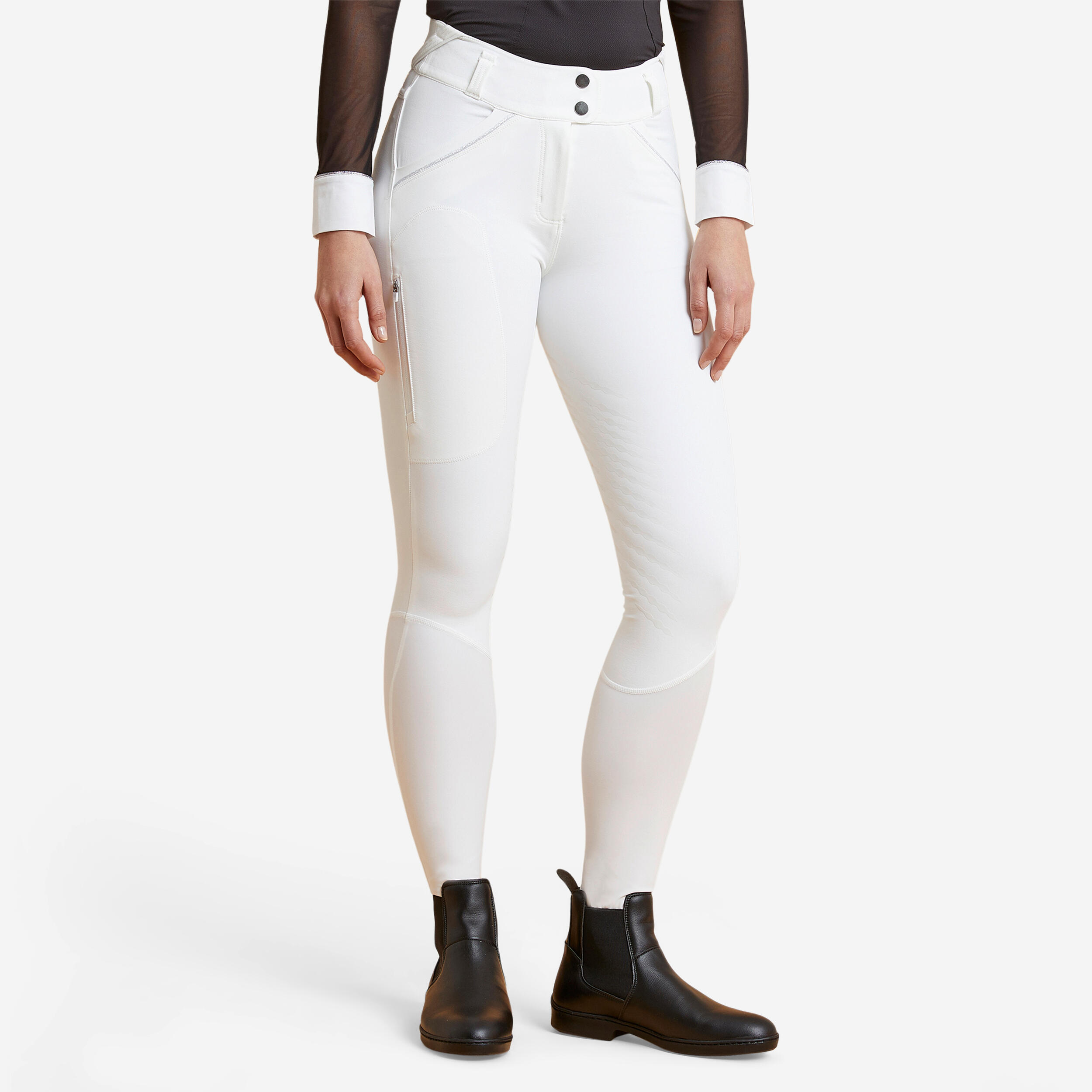 Fouganza Turnierreithose 900 Classic Damen weiss