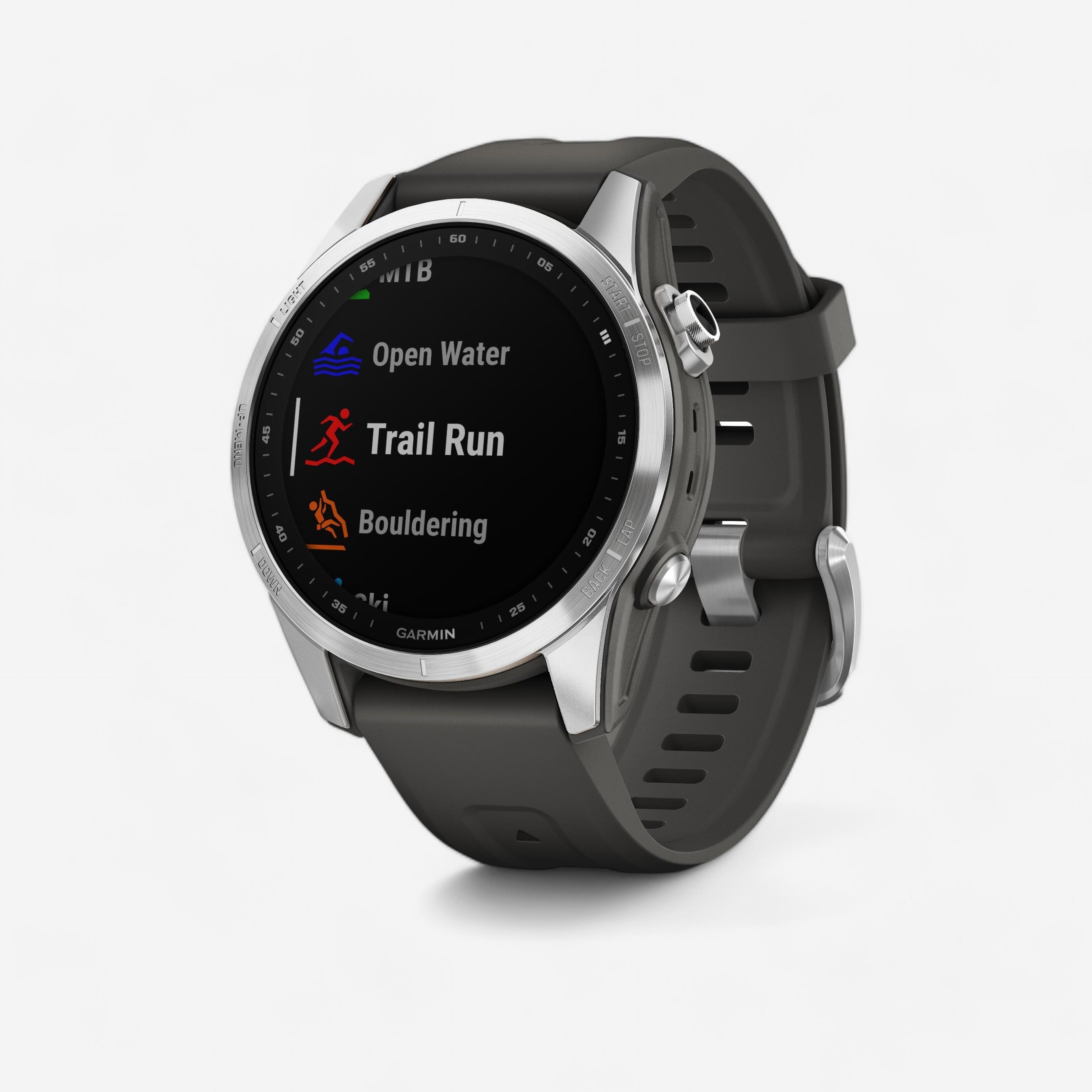 Garmin GPS-Uhr Smartwatch Garmin Fenix 7S silber/grau
