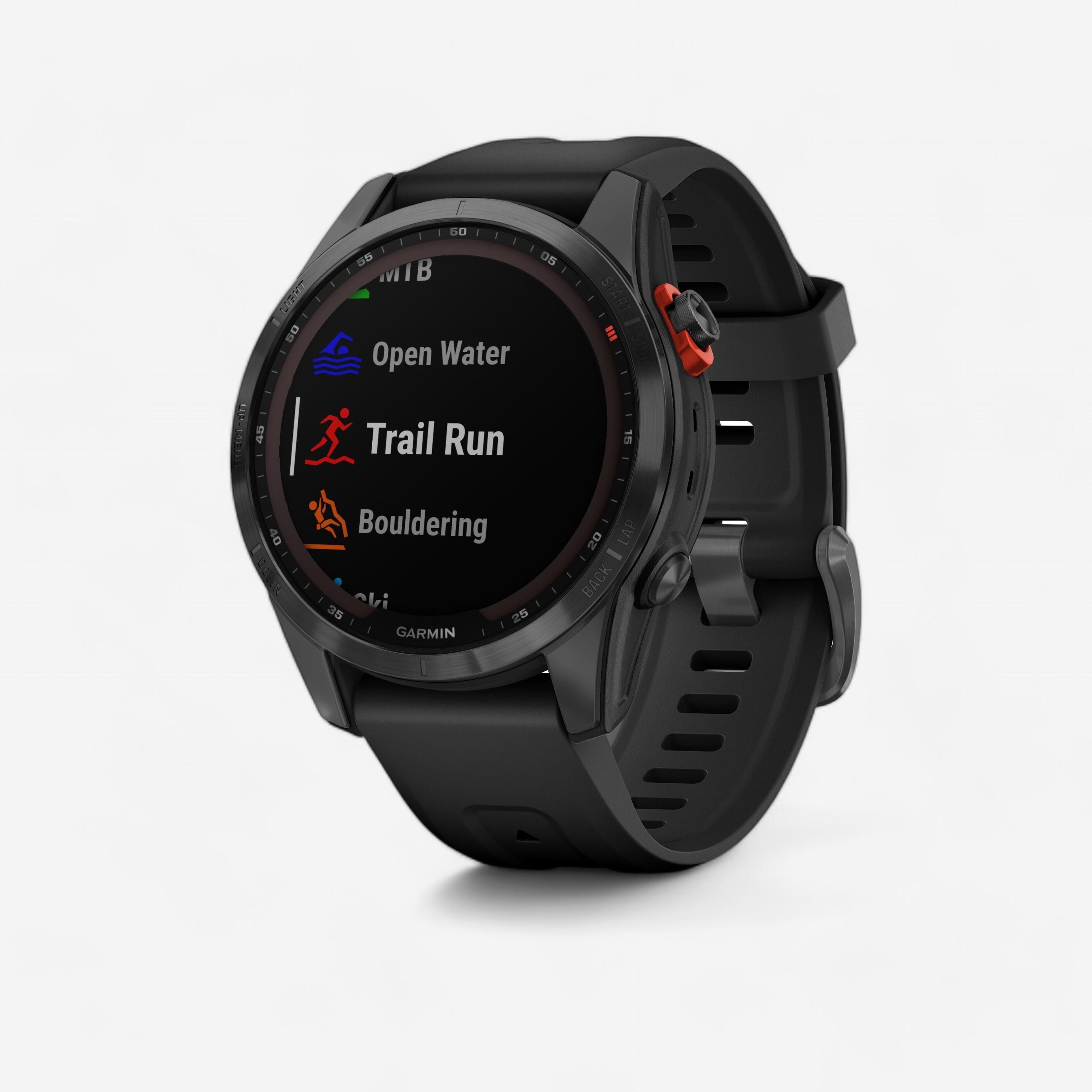 Garmin GPS-Uhr Smartwatch Garmin Fenix 7S Solar grau
