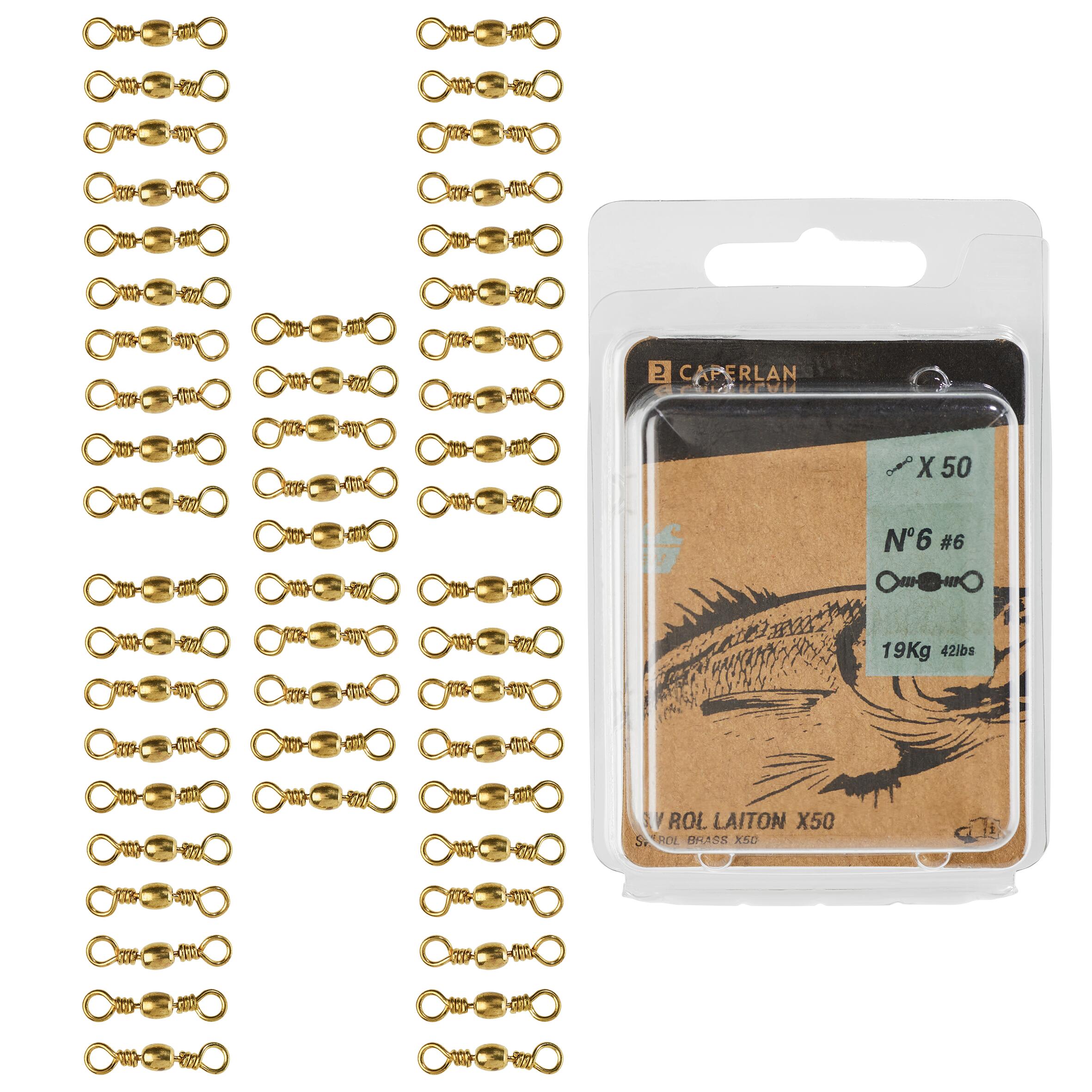 Caperlan Tönnchenwirbel Swivel Brass SW Messing 50 Stück