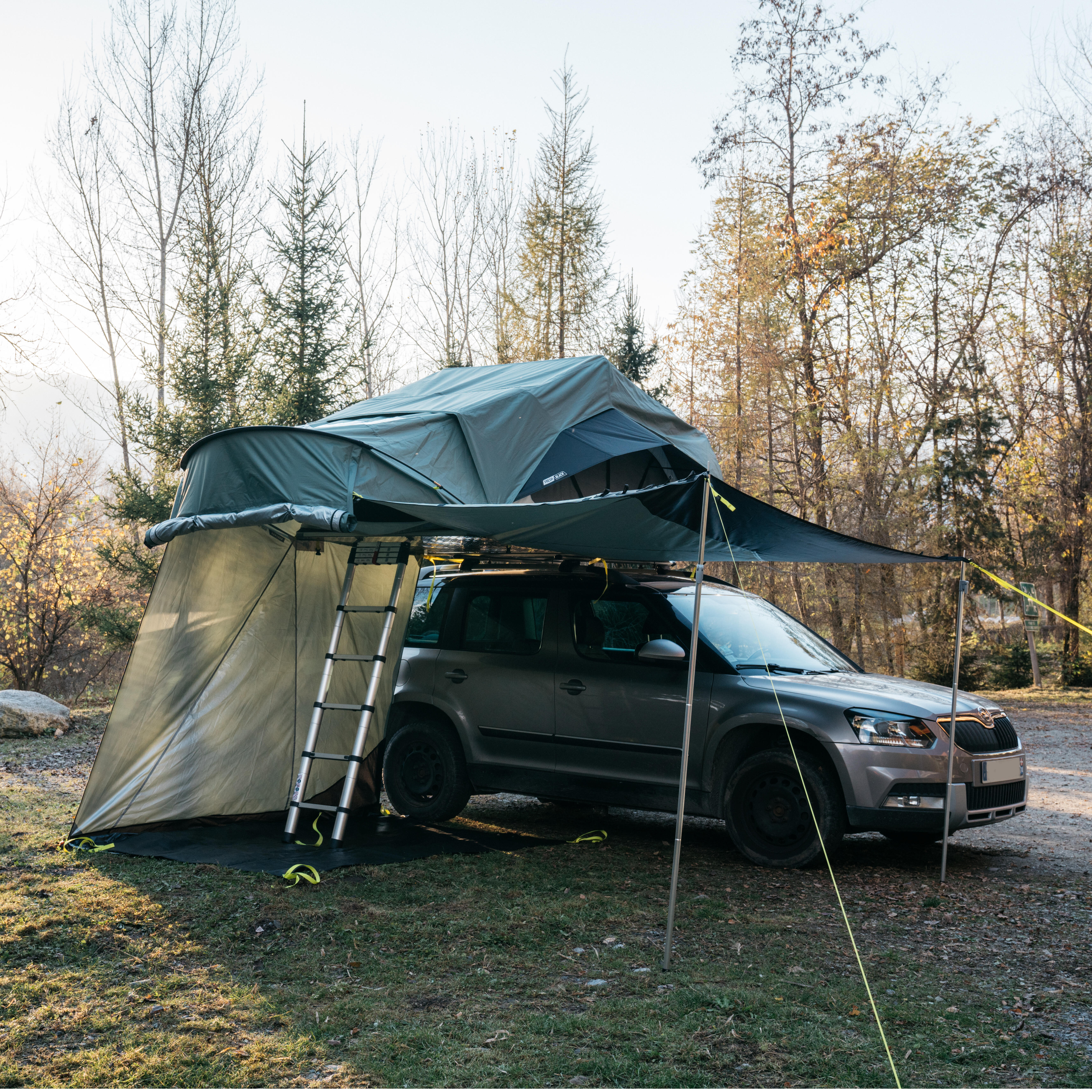 Quechua Anbauzelt zum Verbinden mit Dachzelt MH500 2P