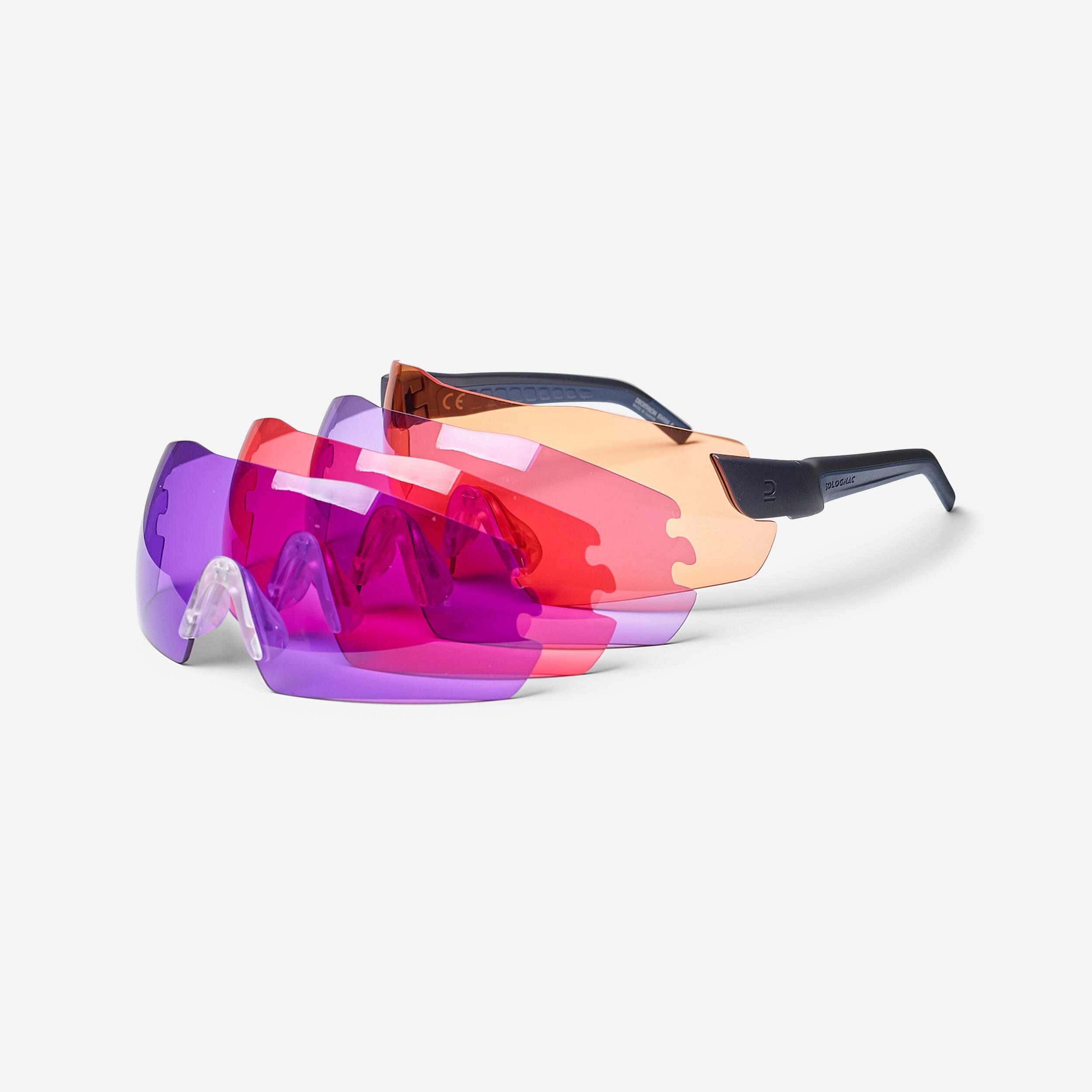 Solognac Schiessbrillen-Set Tontaubenschiessen CLAY 500 4 Wechselgläser