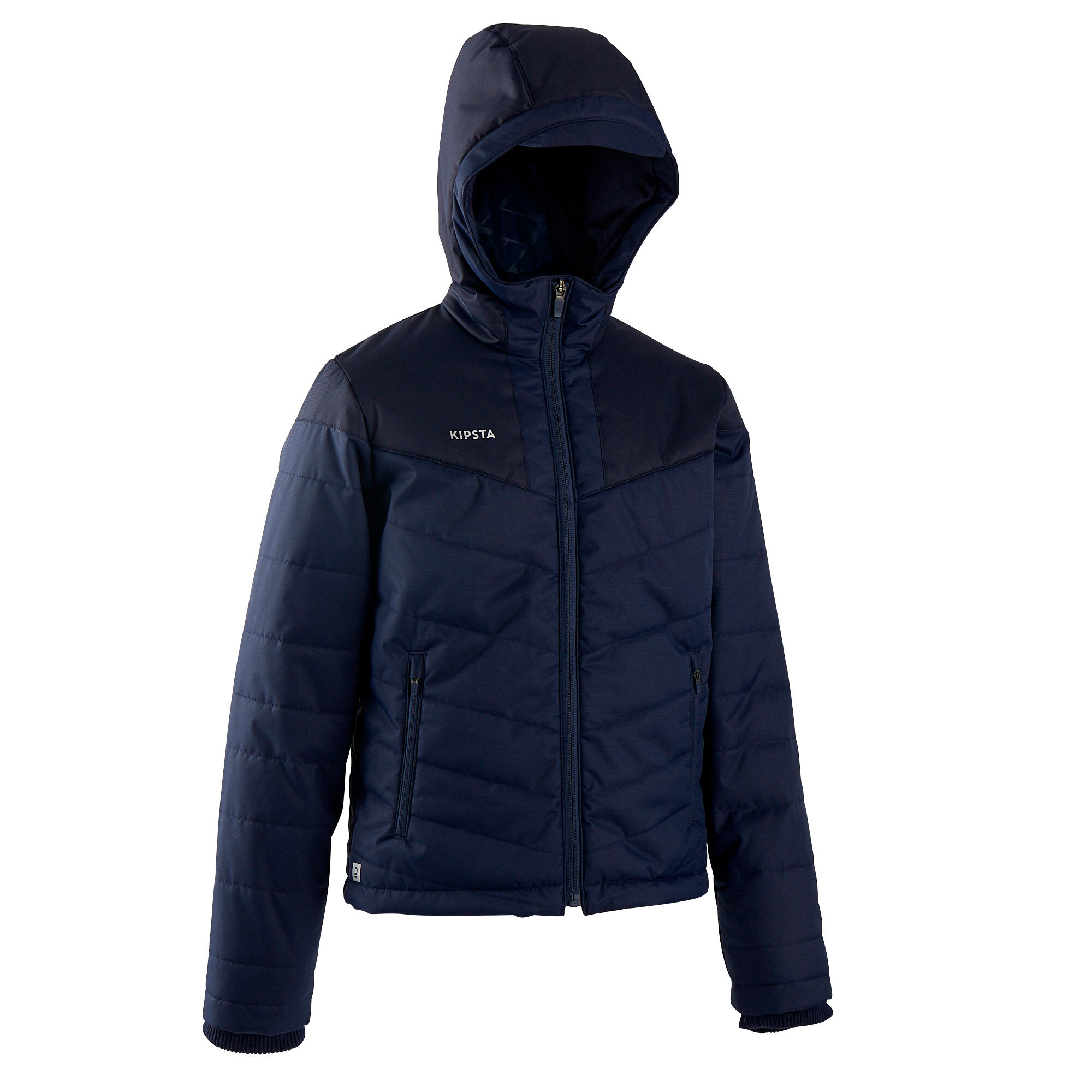 Kipsta Trainingsjacke Fussball warm Kinder marineblau