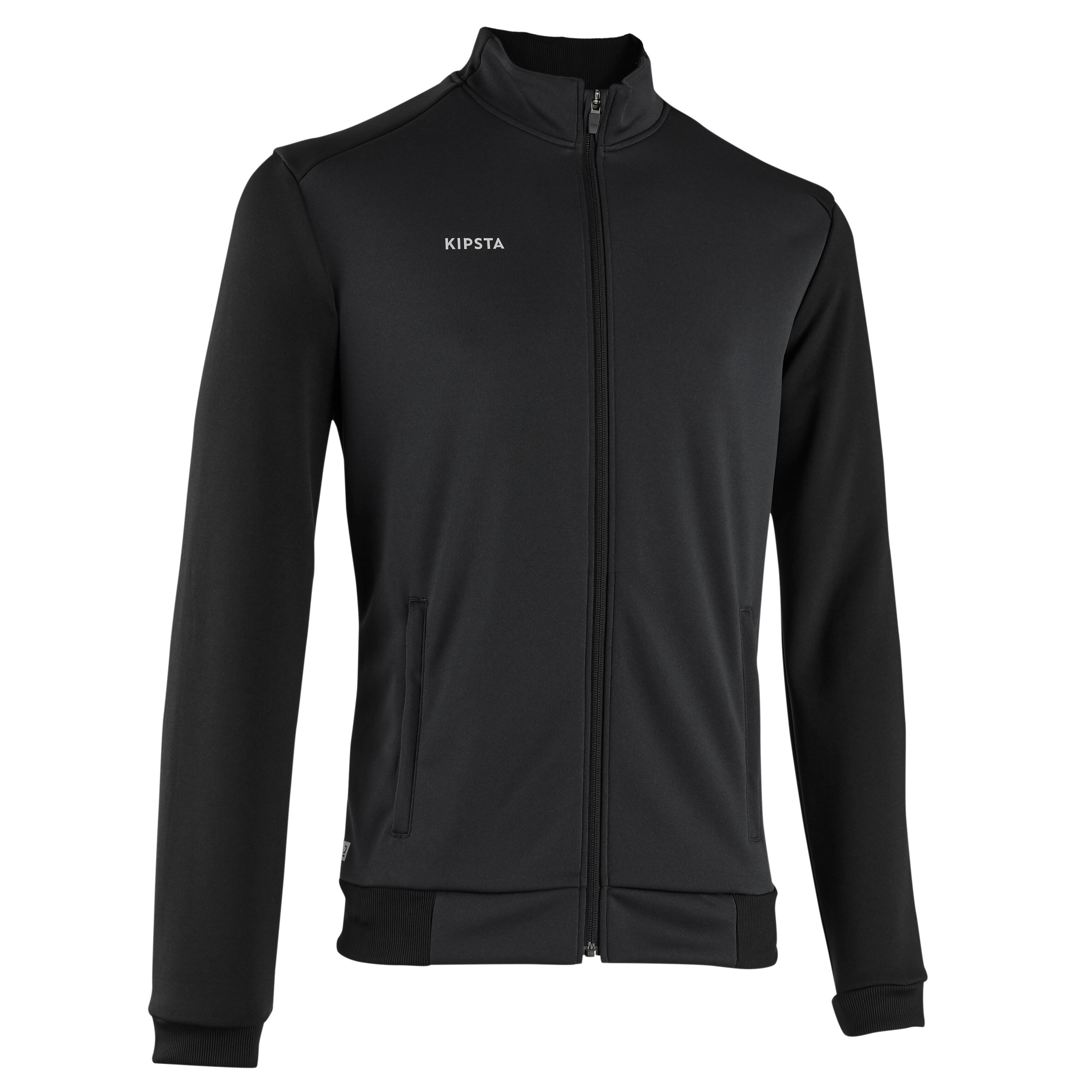 Kipsta Trainingsjacke Fussball Essential schwarz/grau