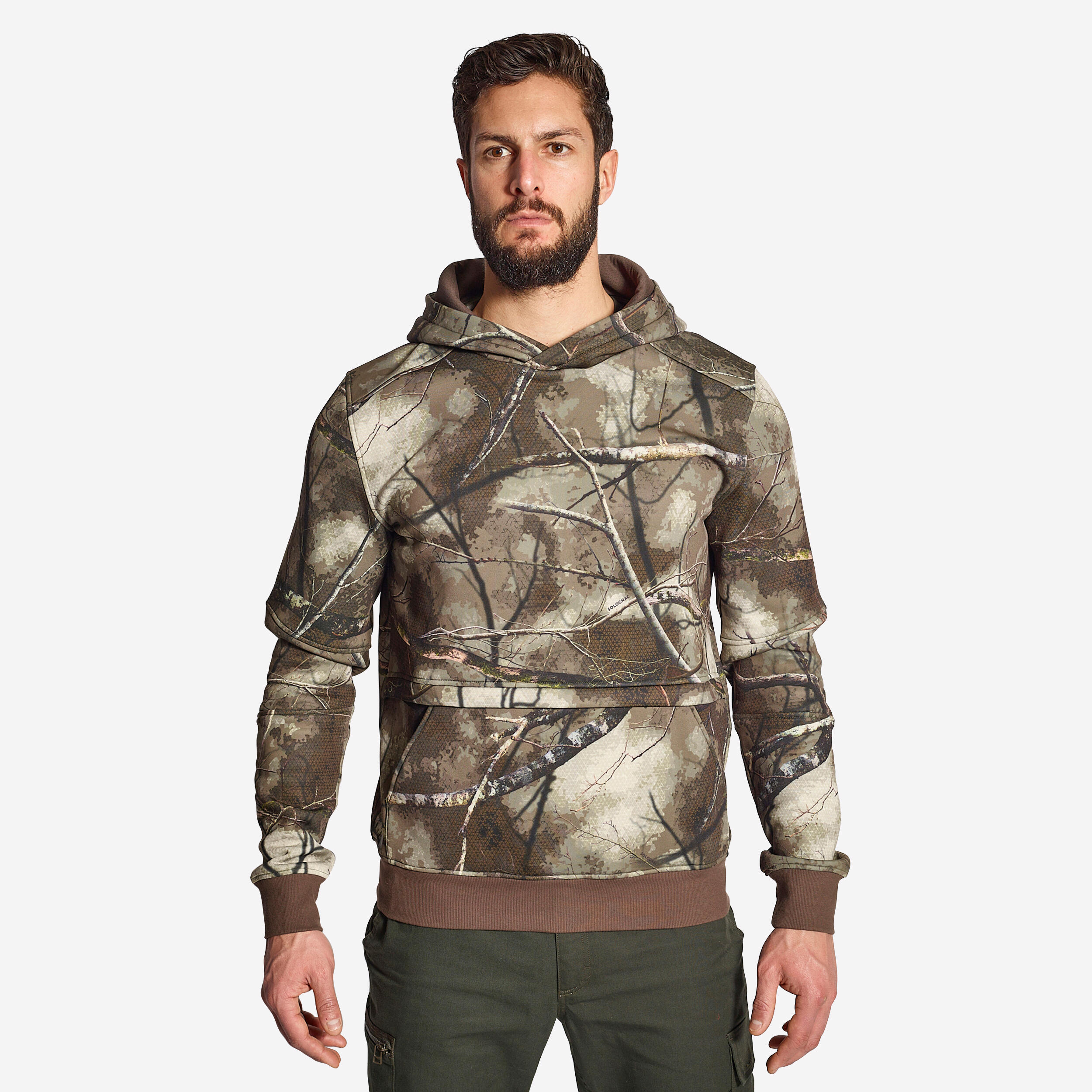 Solognac Jagdpullover Kapuze TREEMETIC 500 geräuscharm