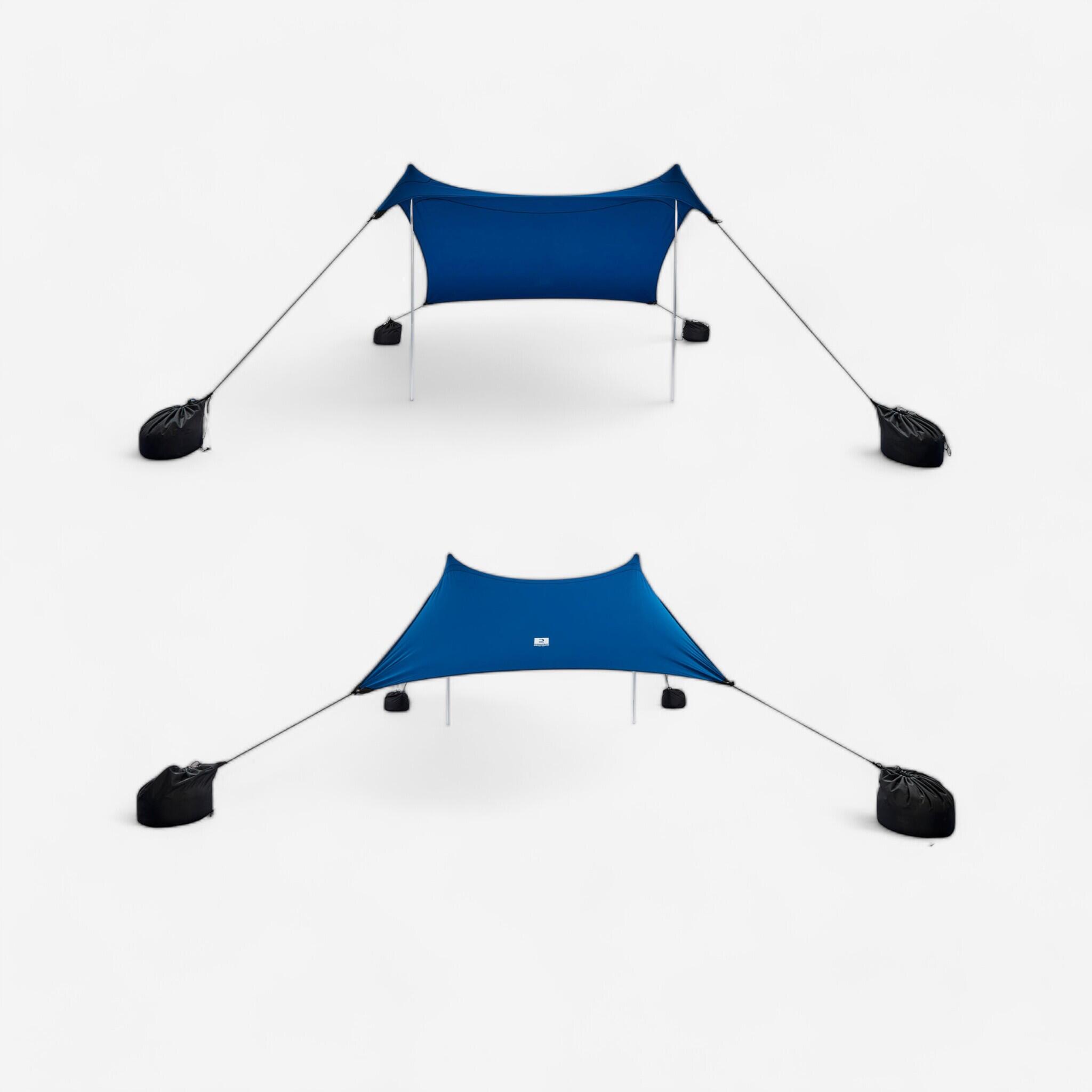 Decathlon Tarp Zeltplane mit UV-Schutz für den Strand blau