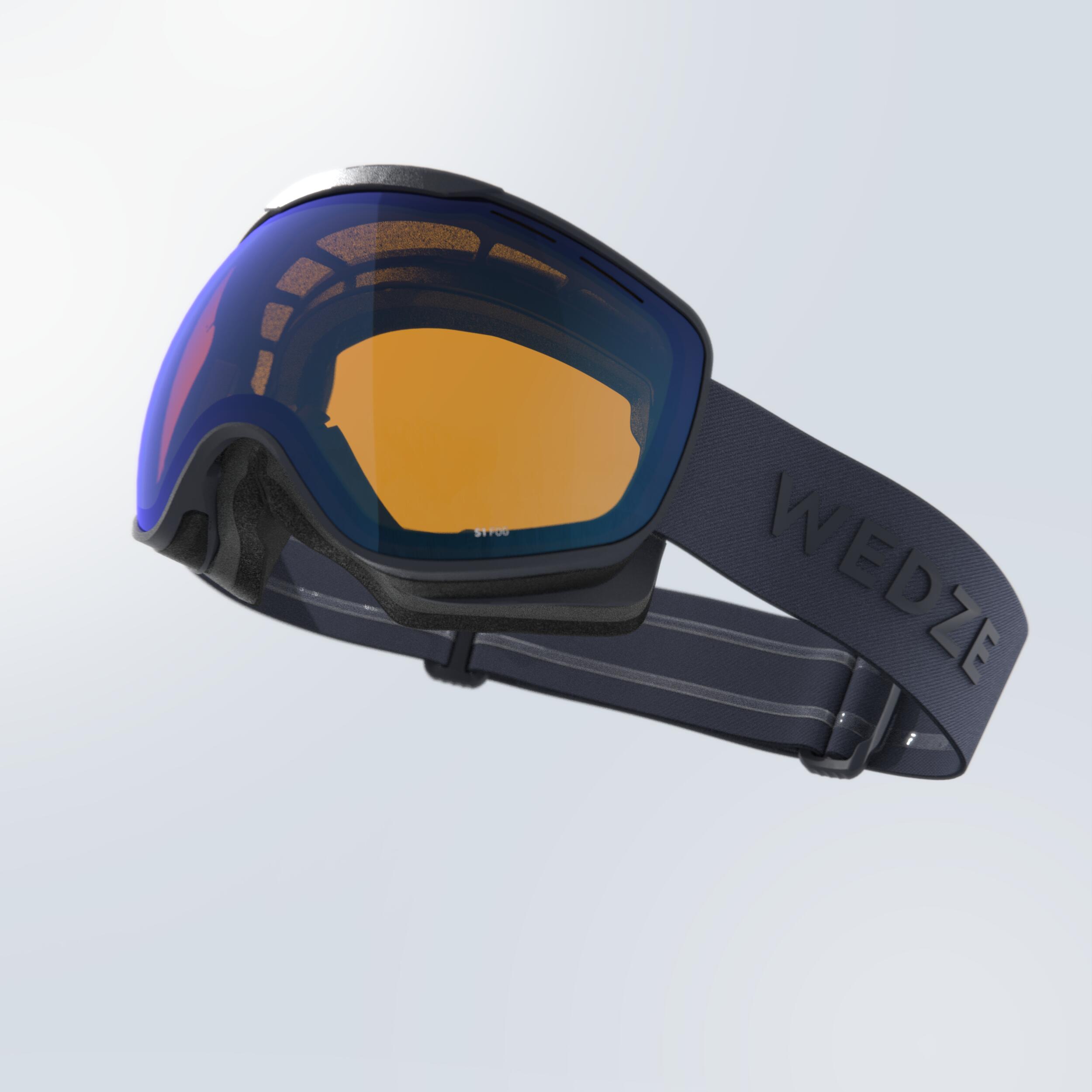 Wedze Skibrille Snowboardbrille - G 900 S1 Schlechtwetter Erwachsene/Kinder blau
