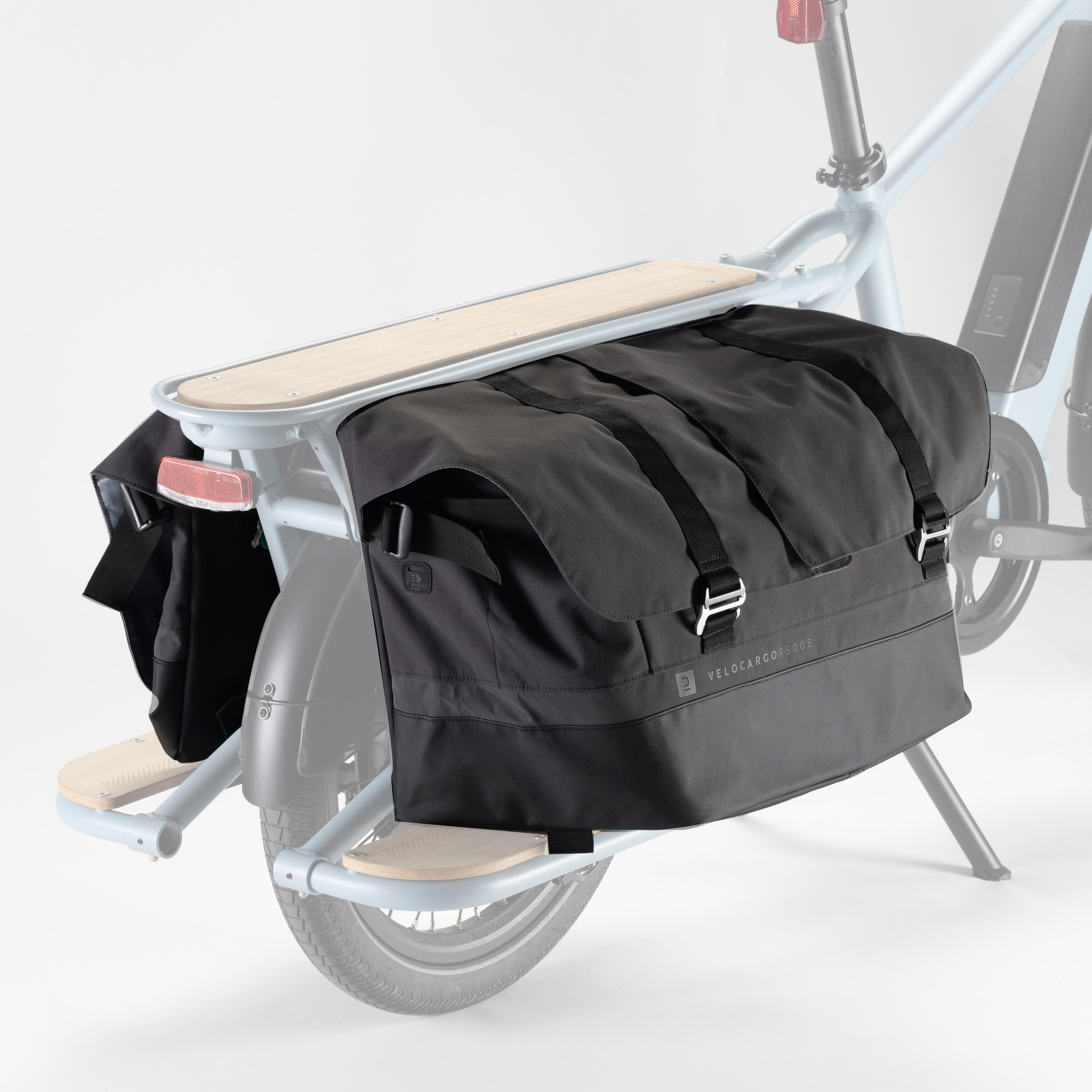 Elops Doppel-Fahrradtasche für Lastenfahrrad R500E Longtail 2×50 Liter