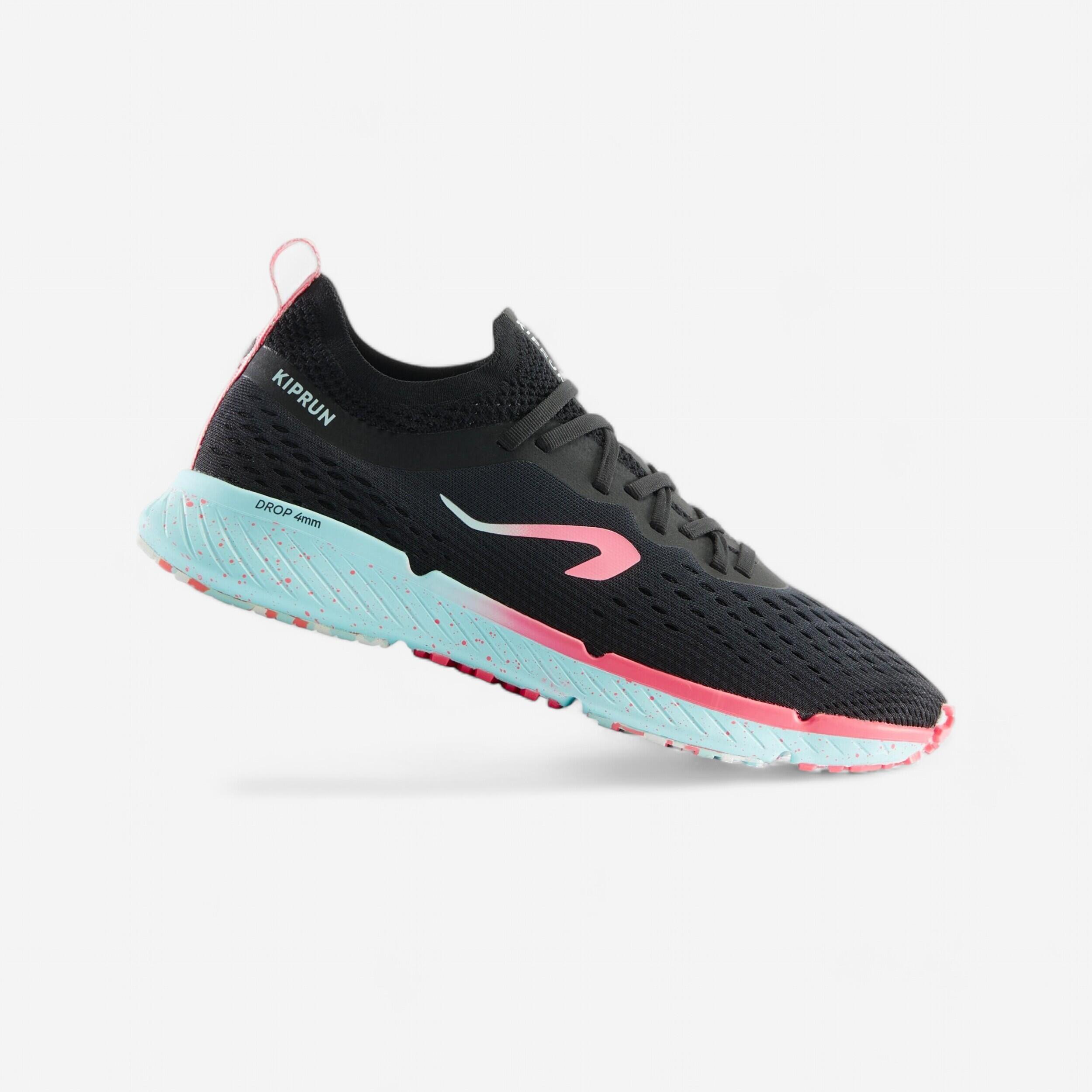 Kiprun Laufschuhe Kiprun KN500 Damen schwarz/grün