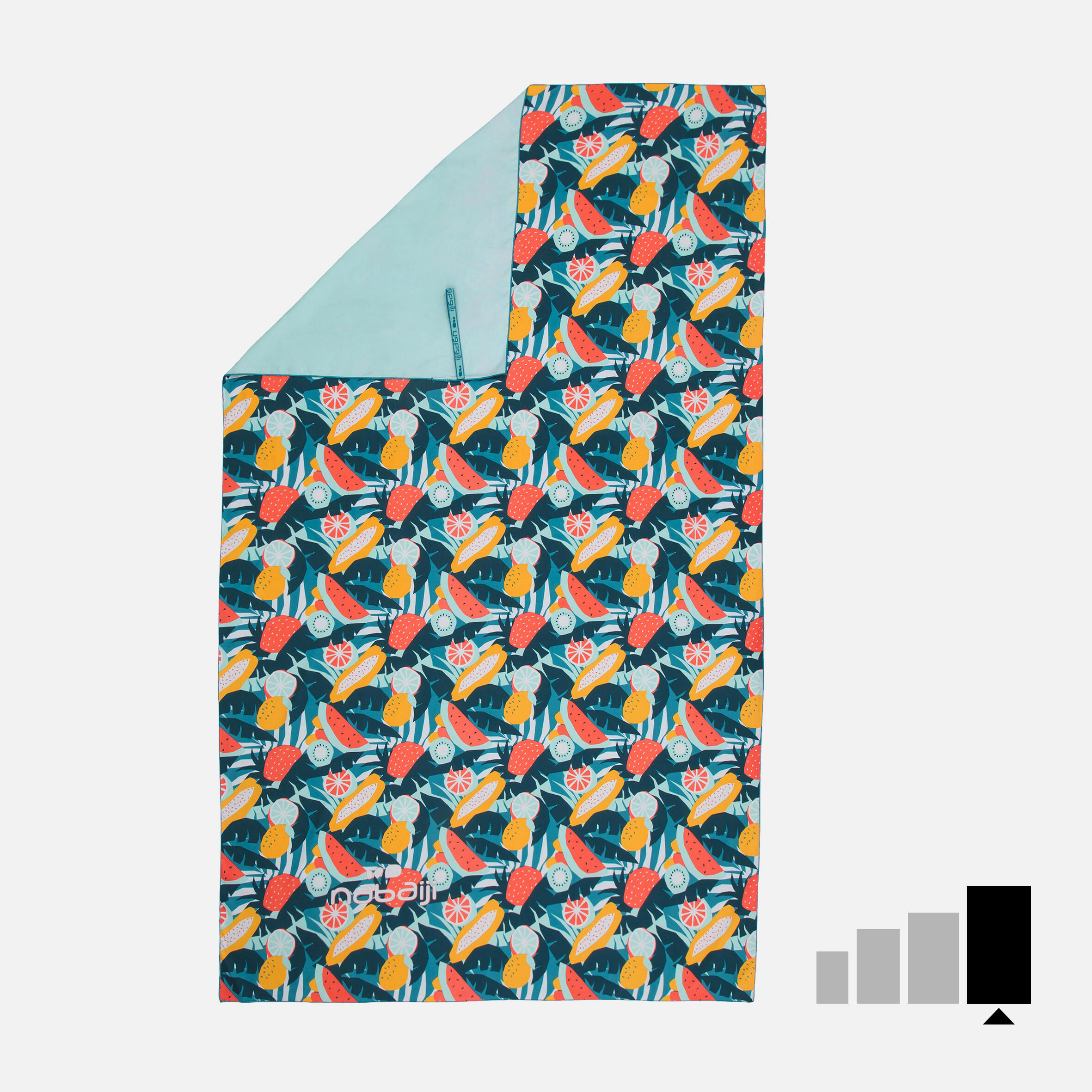 Nabaiji Mikrofaser-Handtuch Größe XL 110 × 175 cm bedruckt