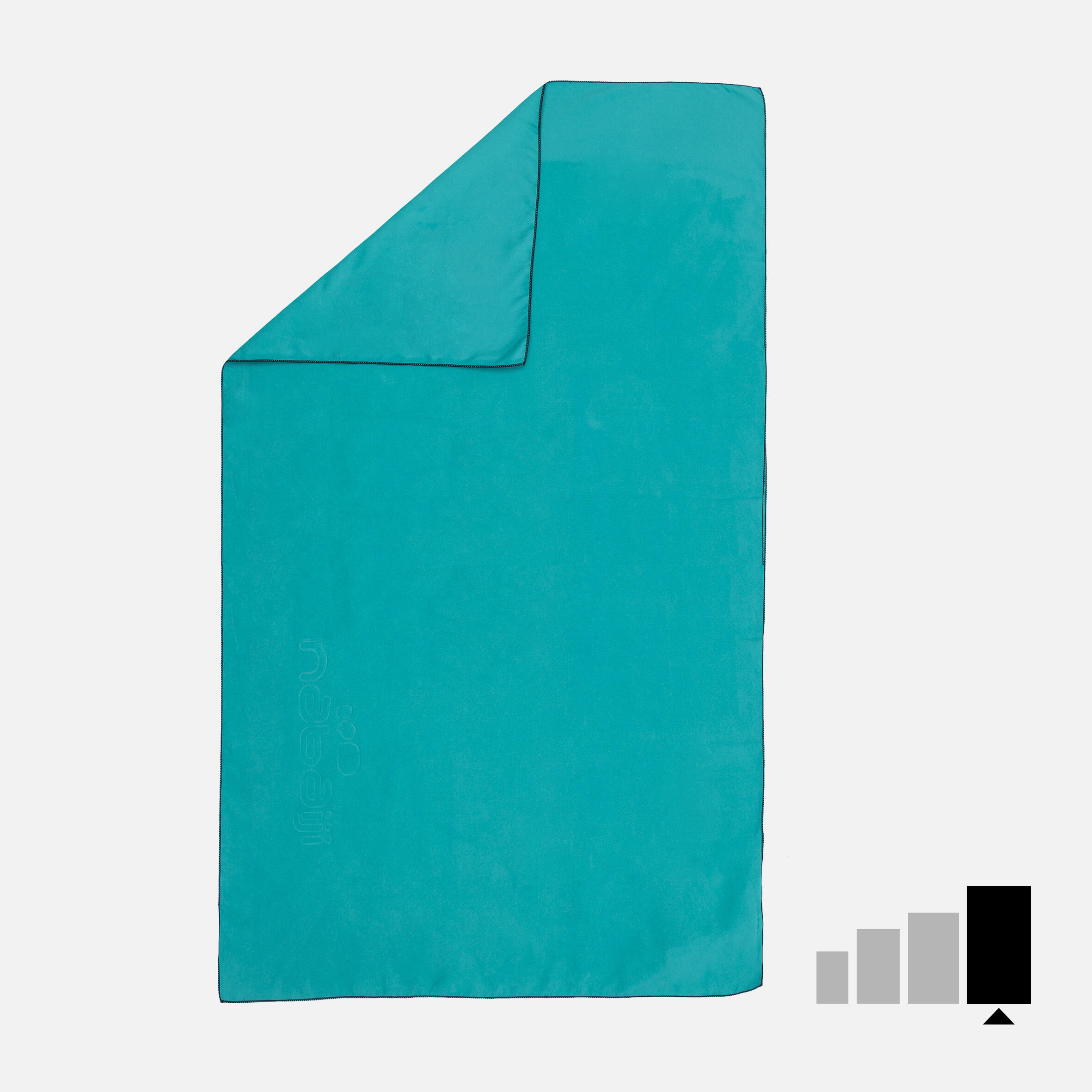 Nabaiji Mikrofaser-Handtuch Größe XL 110 × 175 cm - dunkelgrau