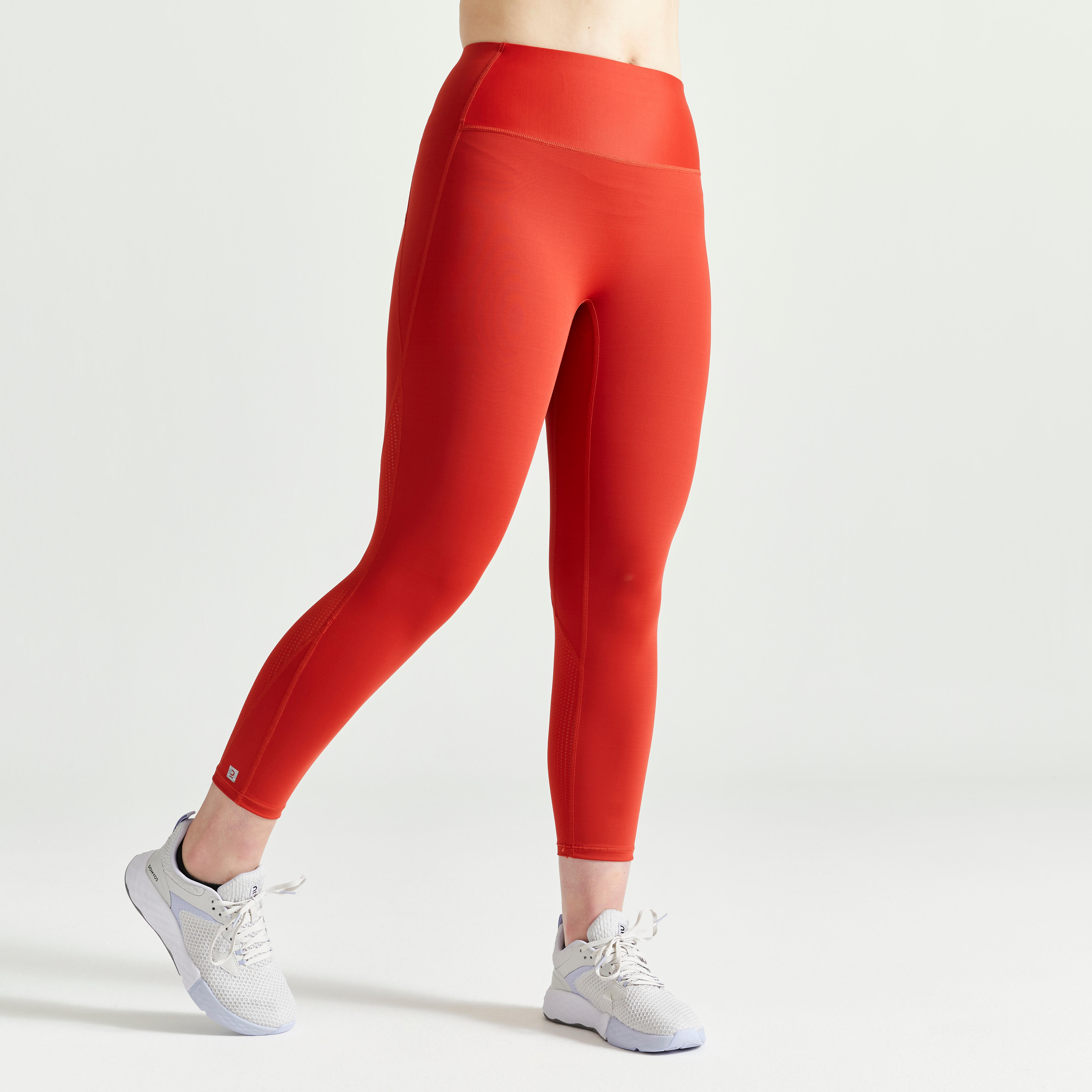Domyos Leggings hoher Bund Fitness kurz und figurformend