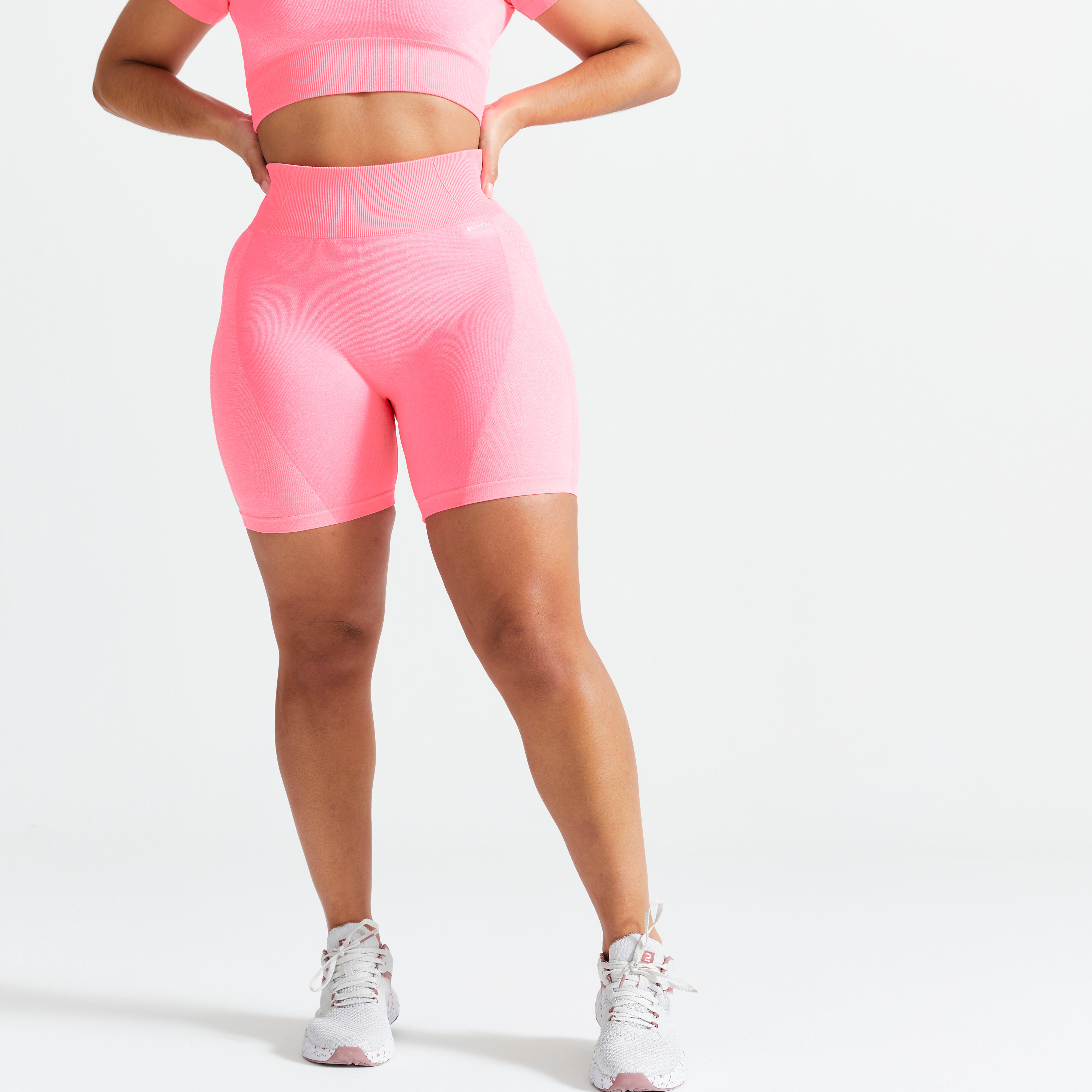 Domyos Radlerhose mit hohem Taillenbund Fitness nahtlos