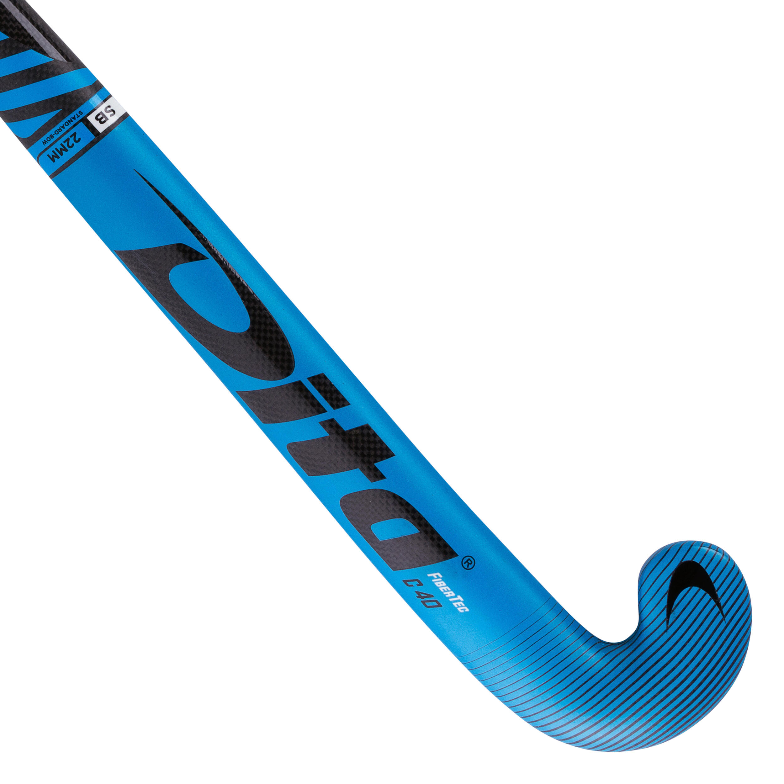 Dita Hockeyschläger Feldhockey FiberTecC40 Standard Bow 40 % Carbon Damen/Herren blau