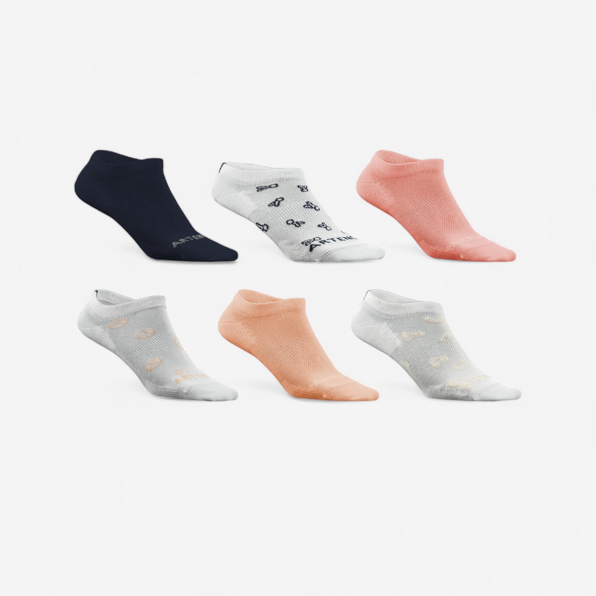 Artengo Tennissocken Low 6er-Pack - RS160 weiss/grau/grau