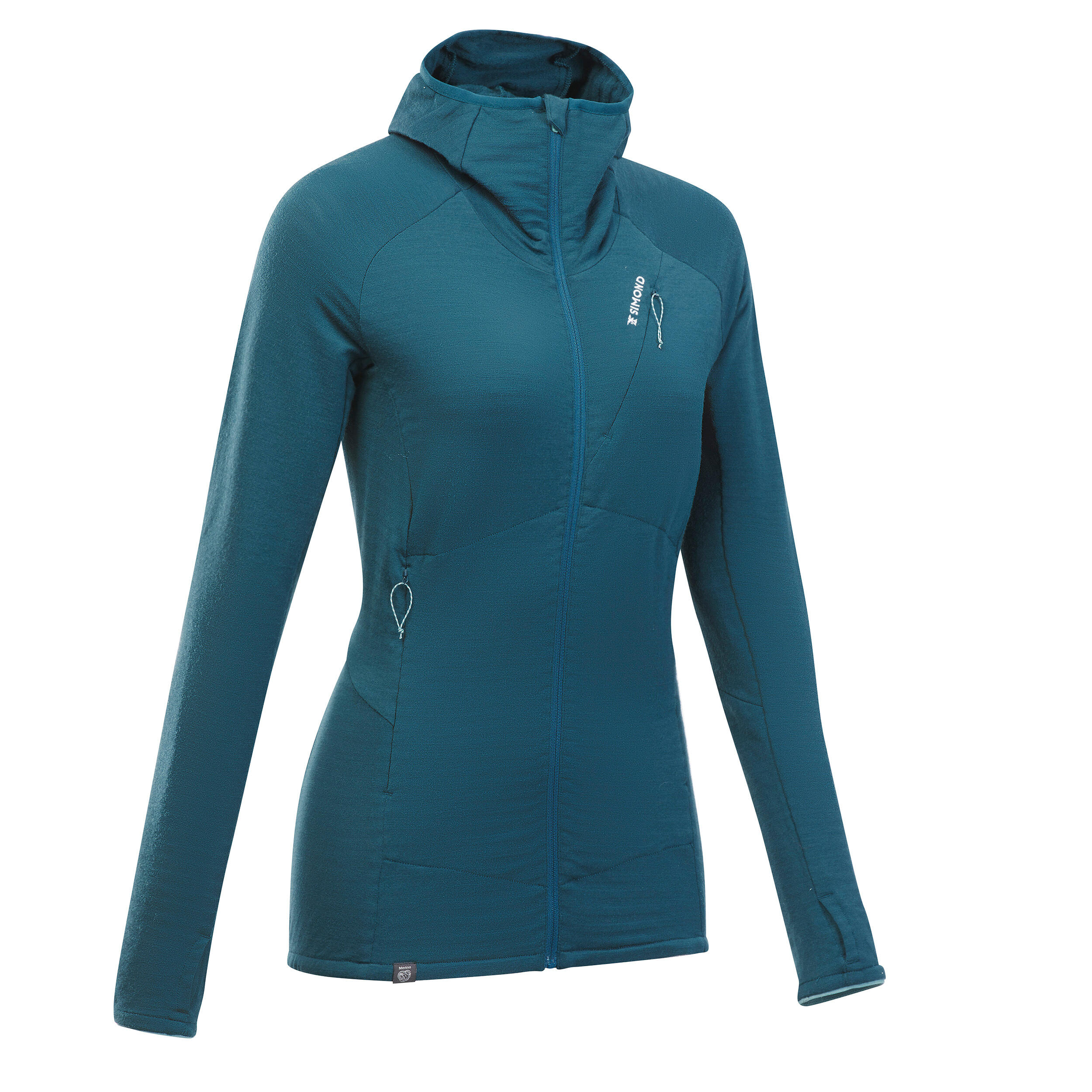 Simond Kapuzenpullover Merinowolle Alpinism Damen grün