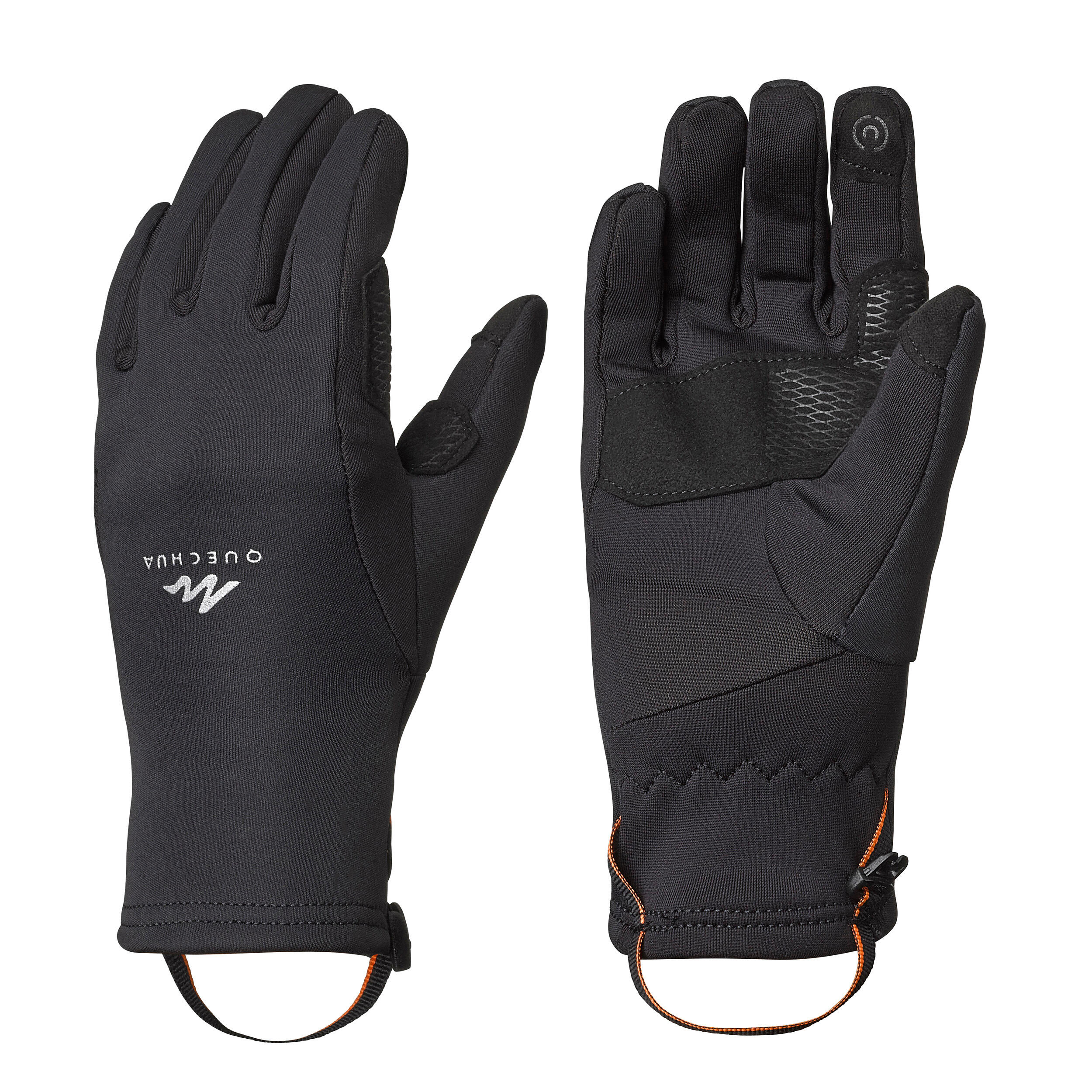 Quechua Handschuhe Winterwandern SH500 Stretch touchscreenfähig Kinder 6–14 J. schwarz