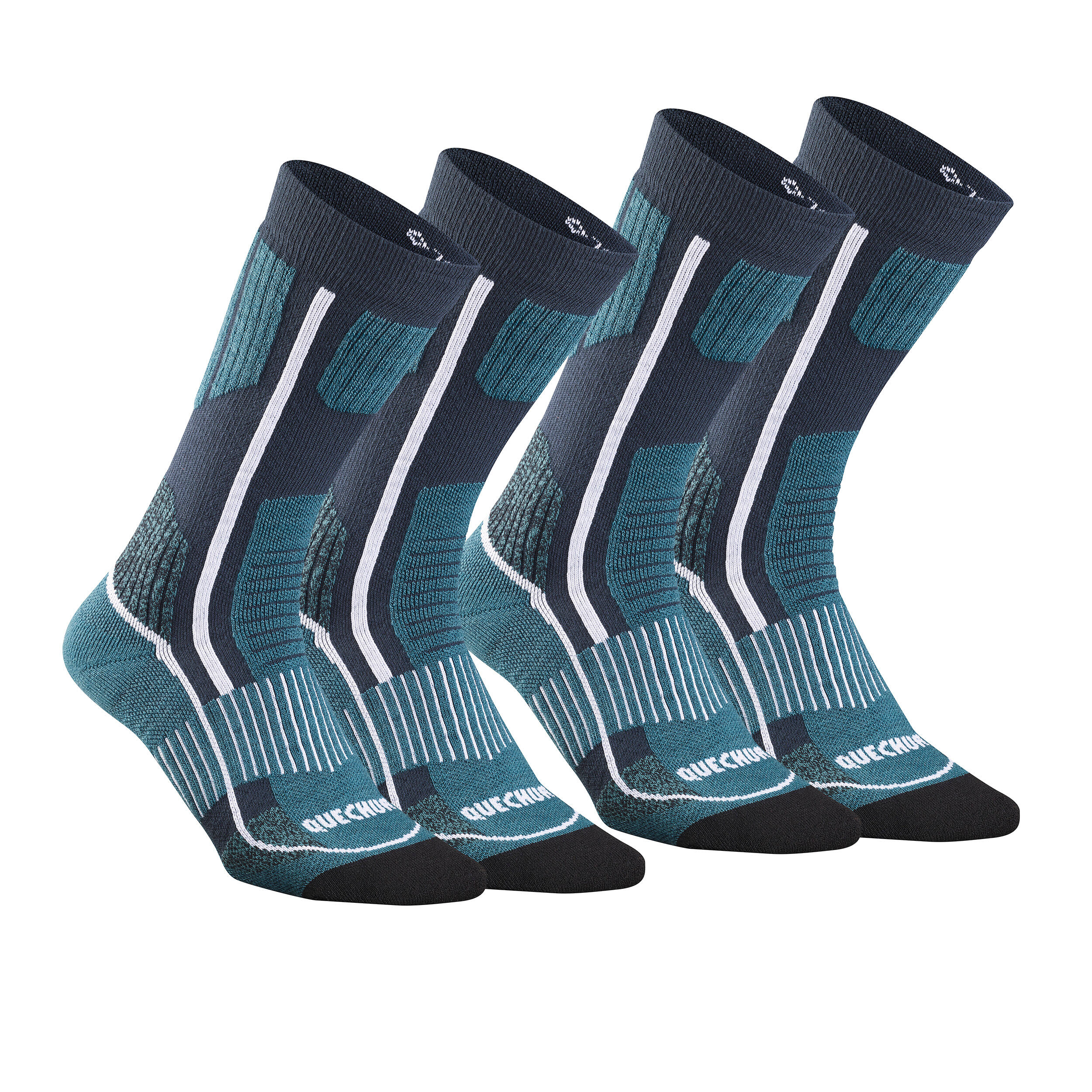 Quechua Wandersocken Winterwandern - SH520 X-Warm Halbhoch - 2 Paar