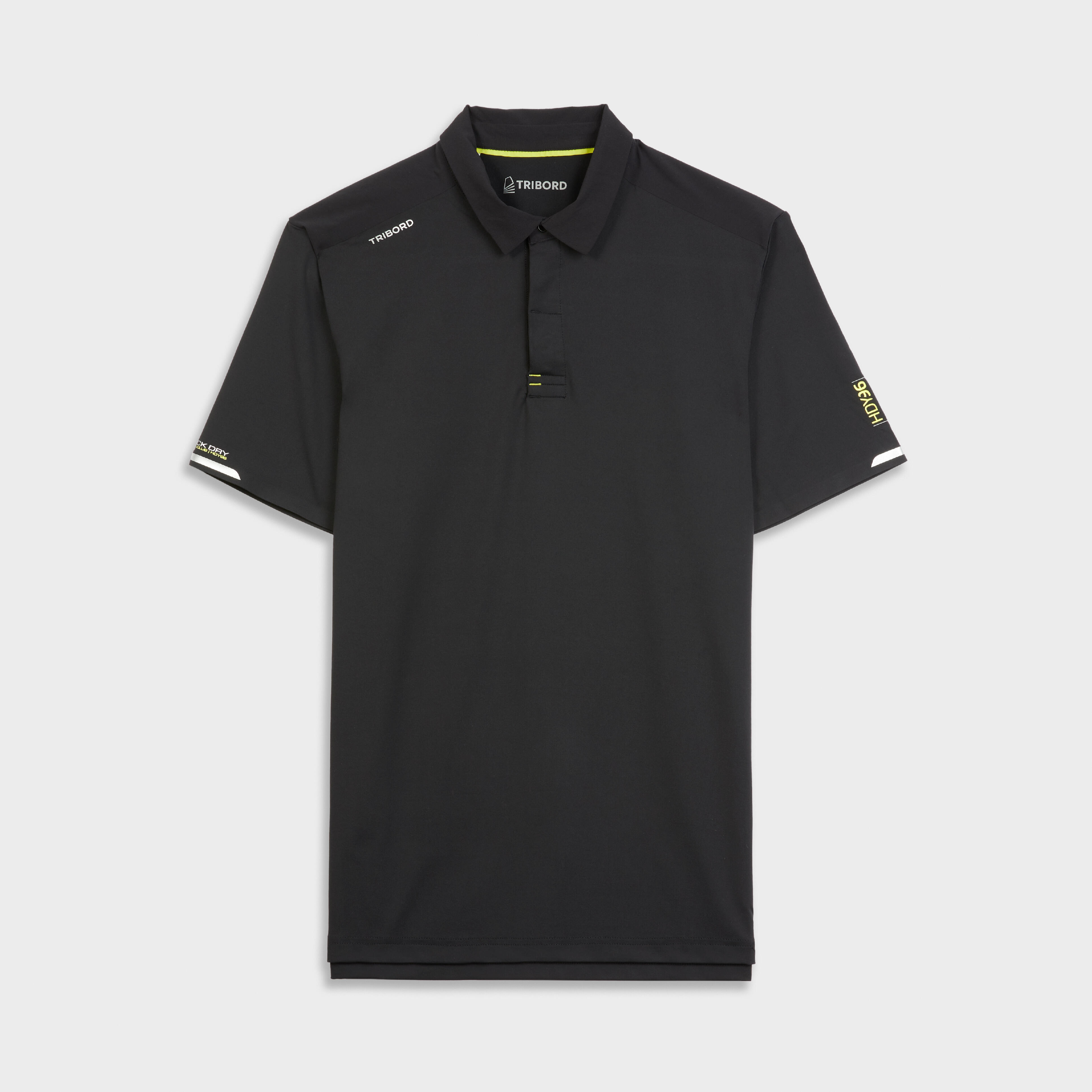 Tribord Poloshirt kurzarm Segeln Race 500 Herren schwarz