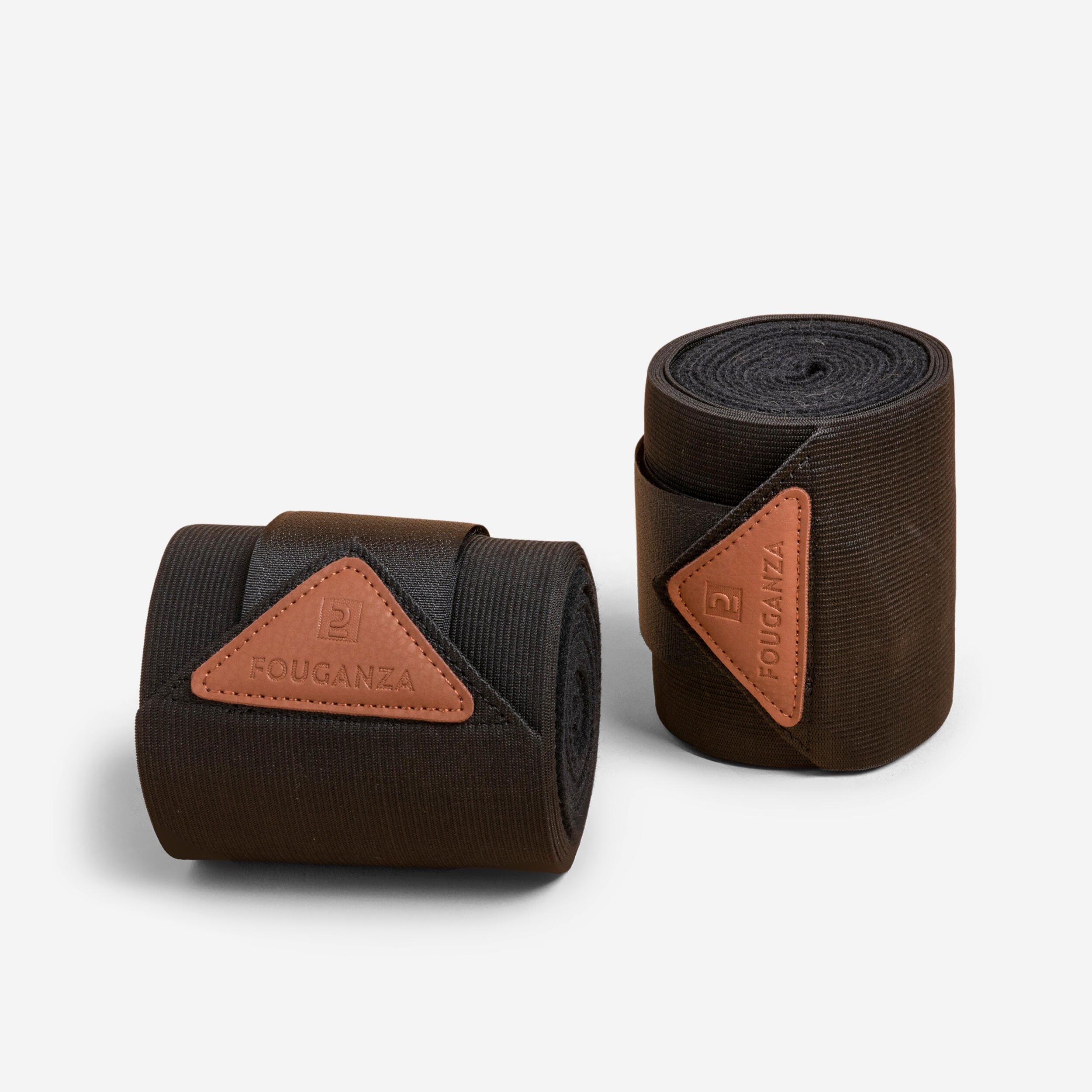 Fouganza Bandagen elastisch Pferd/Pony 2er-Pack schwarz