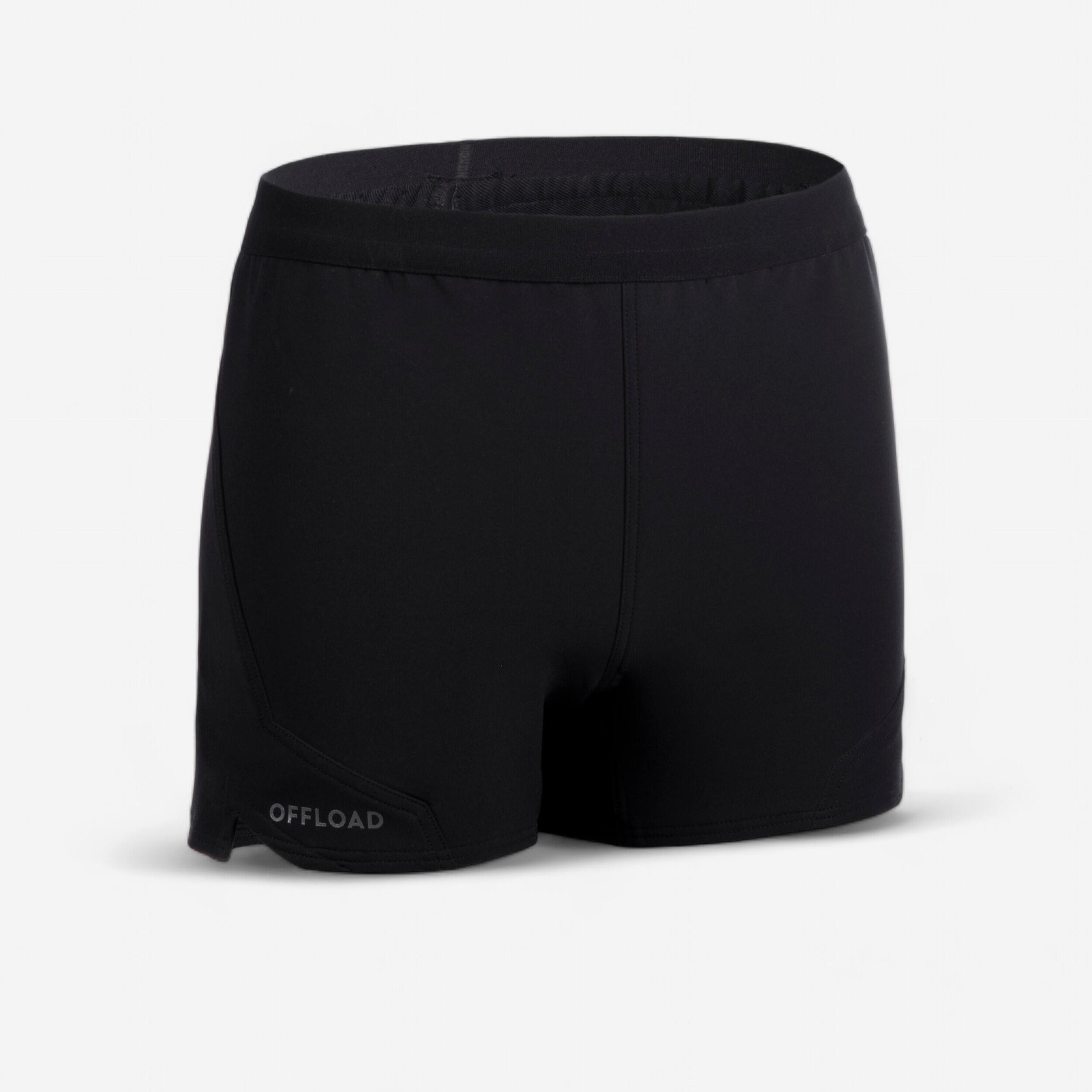 Offload Rugby-Funktionsshorts R500 Damen schwarz