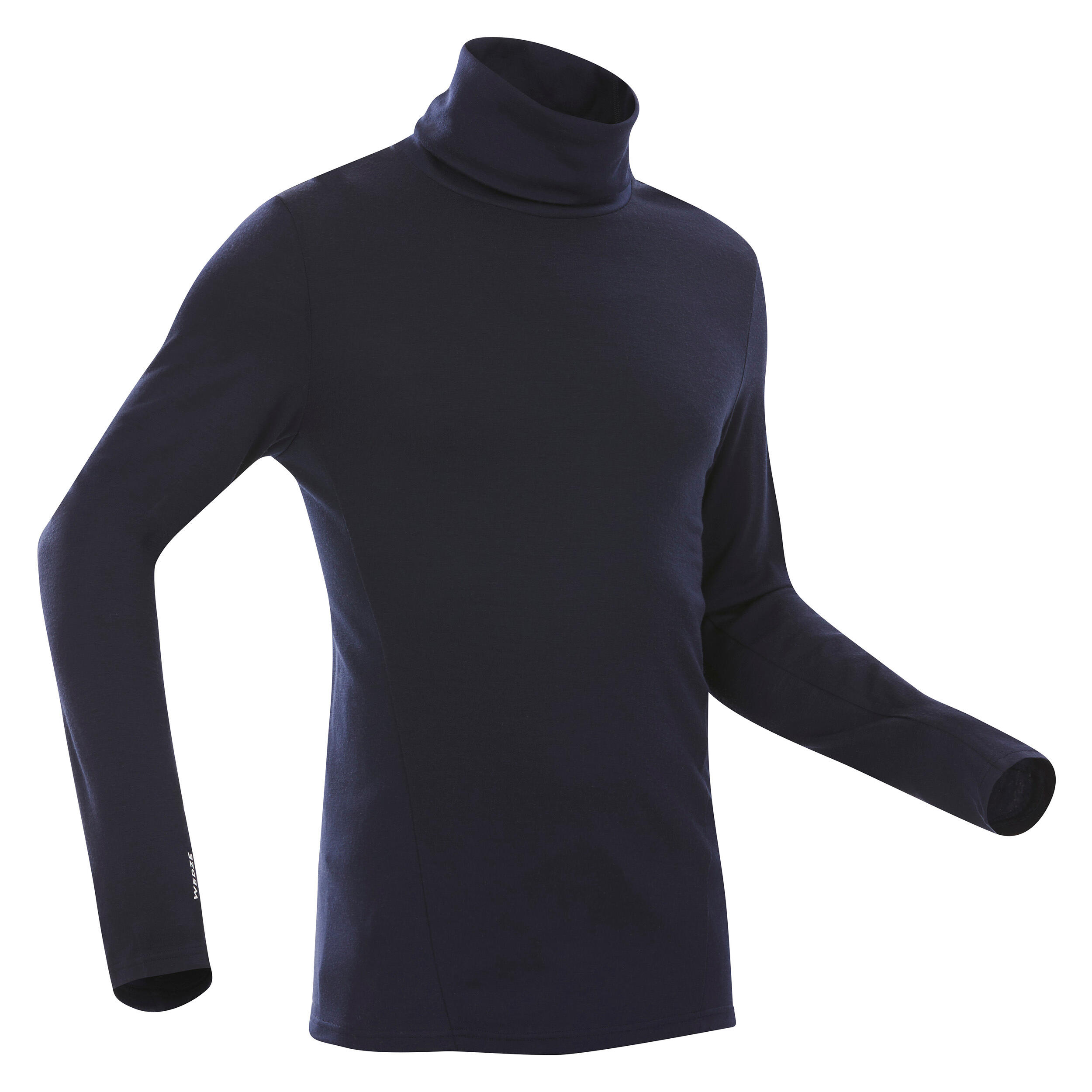 Wedze Skiunterwäsche Funktionsshirt Herren - BL 900 Wool Neck marineblau