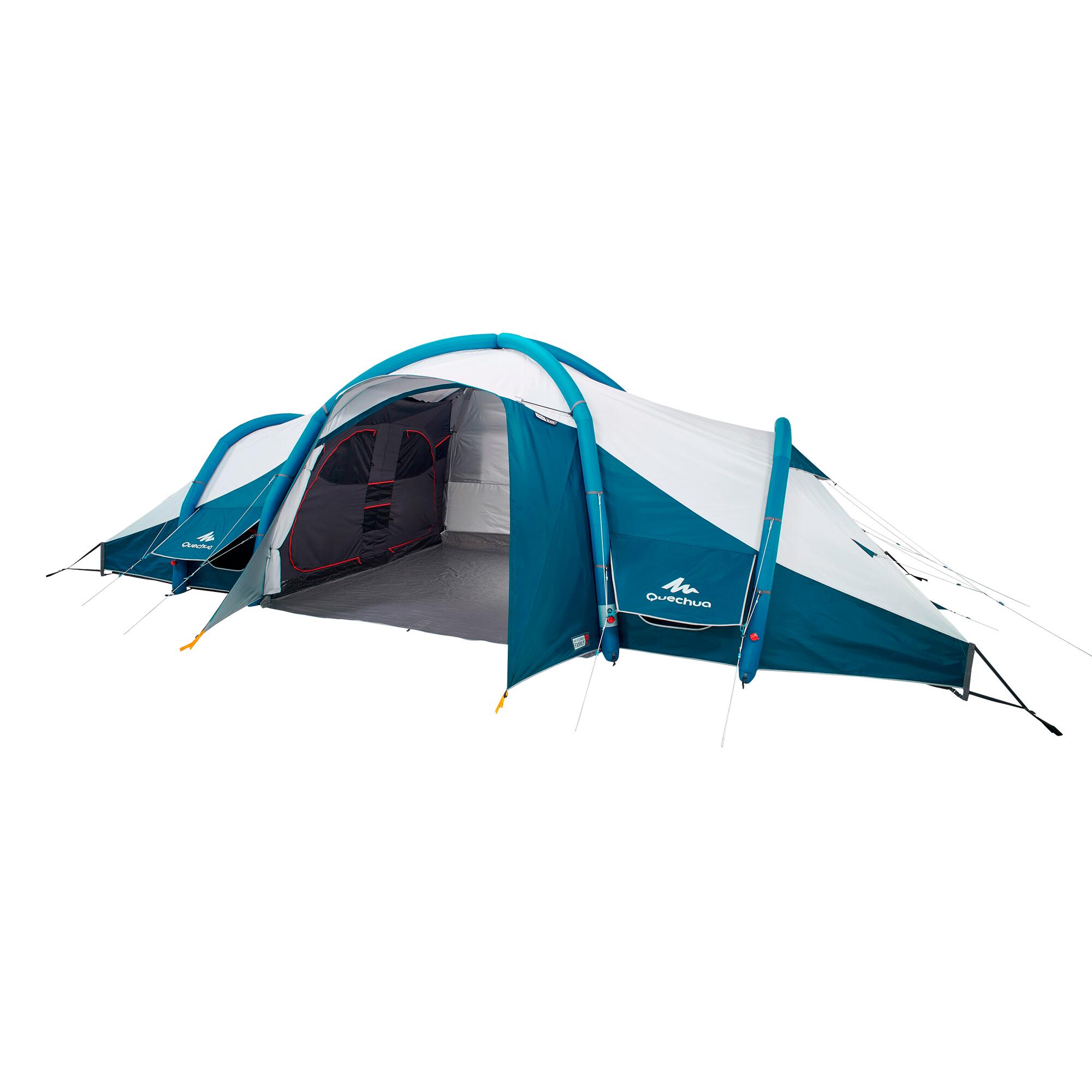Quechua Familienzelt aufblasbar Fresh & Black - Air Seconds 8.4 für 8 Personen 4 Kabinen