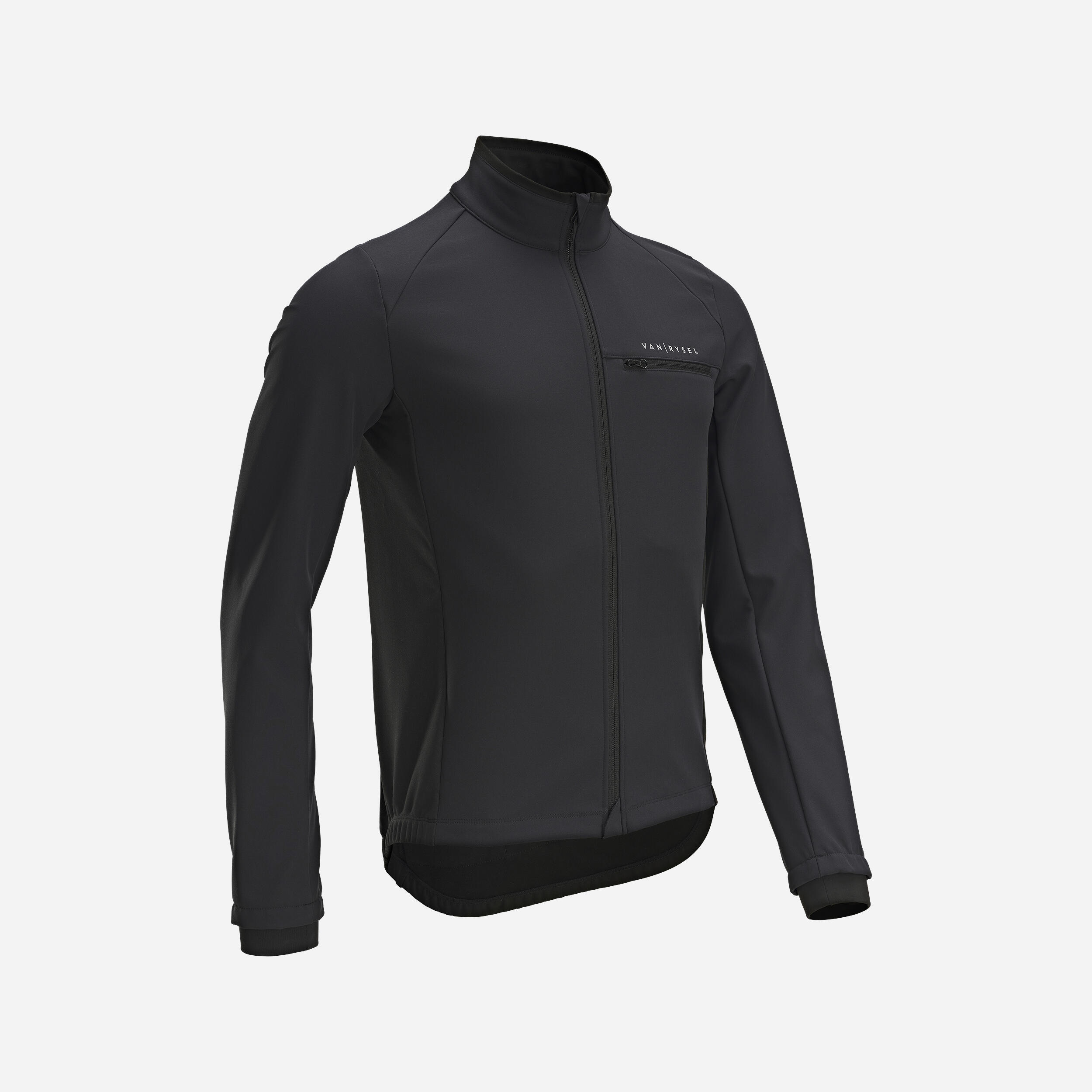 Triban Winterjacke Rennrad langarm RC100 Herren schwarz