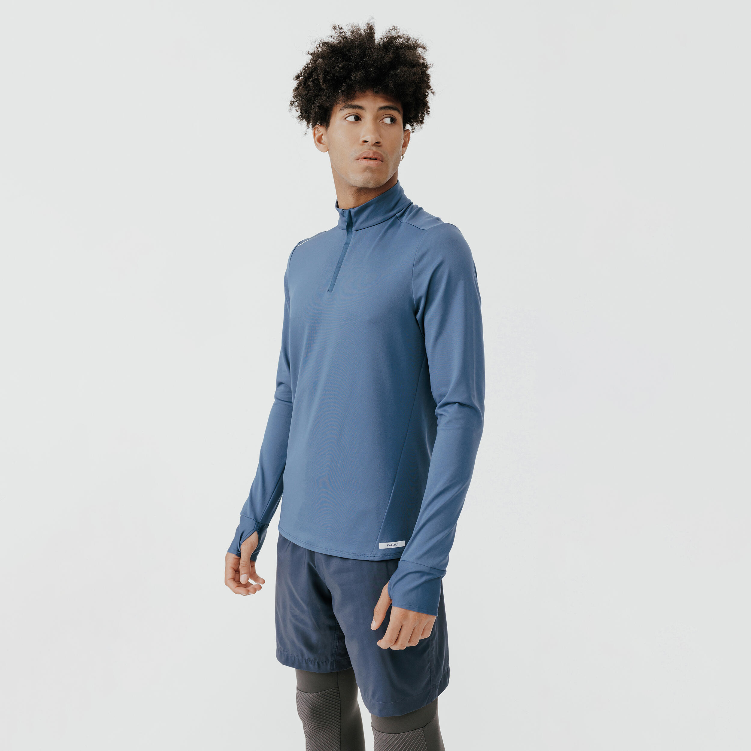 Kalenji Laufshirt langarm Warm Herren neongelb
