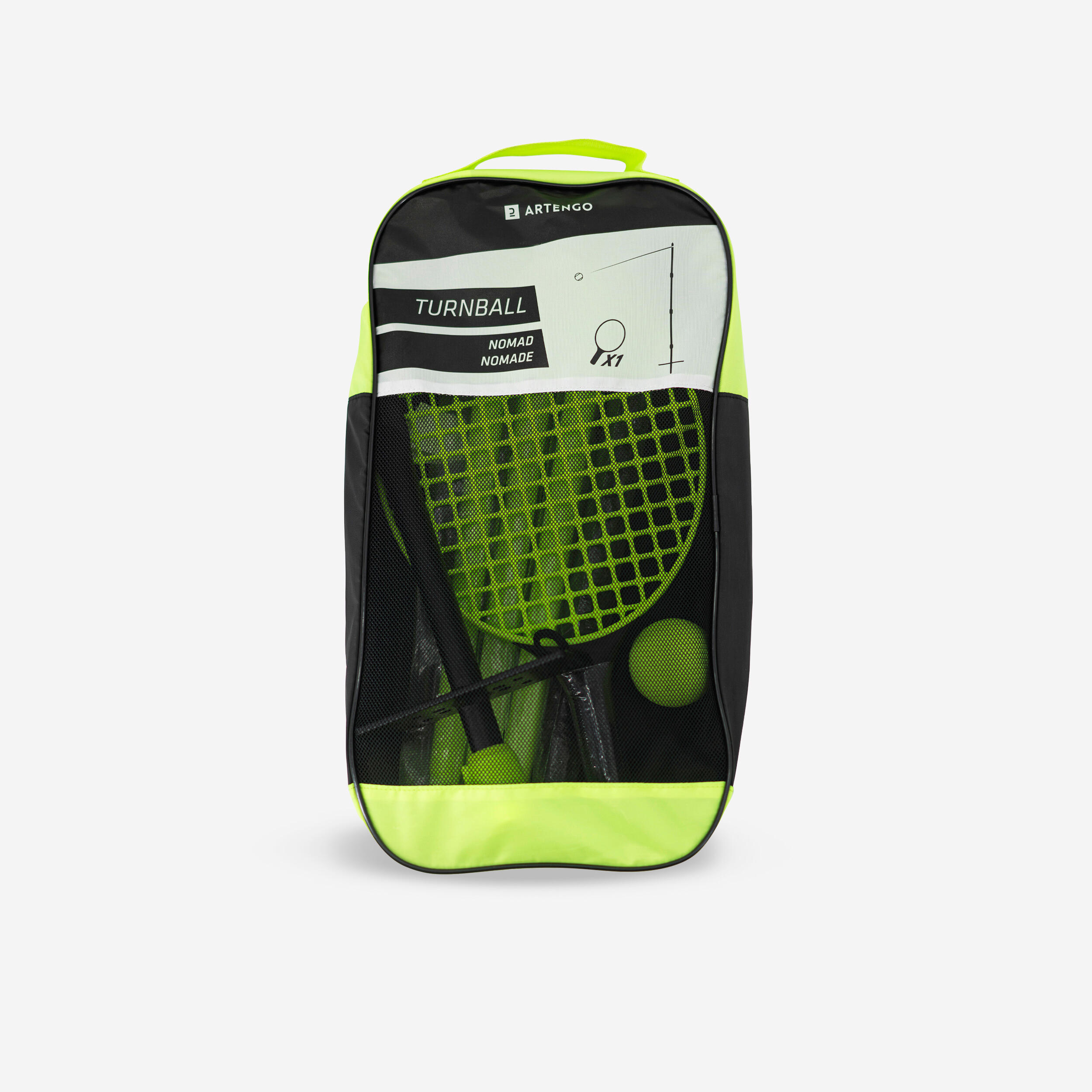 Artengo Speedball Set Turnball mit Tasche (1 Mast, 1 Schläger und 1 Hülle)