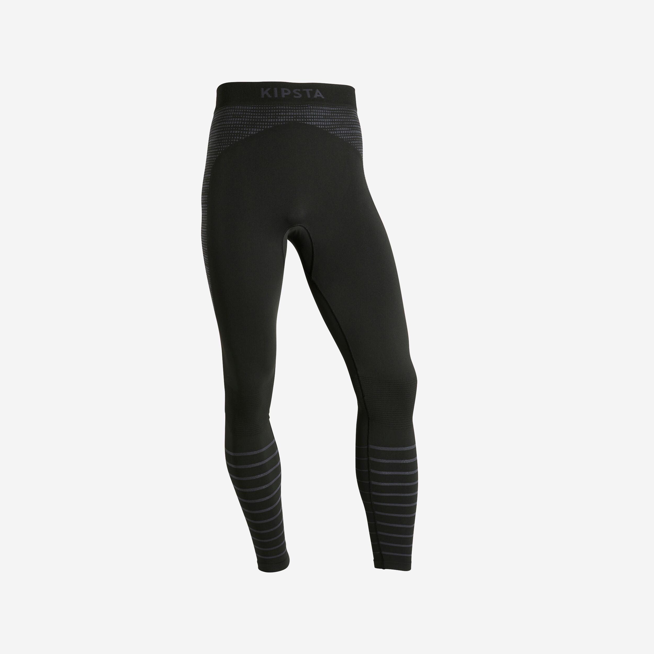 Kipsta Funktionstights Fussball Keepdry 500 Wärmekomfort Damen/Herren schwarz
