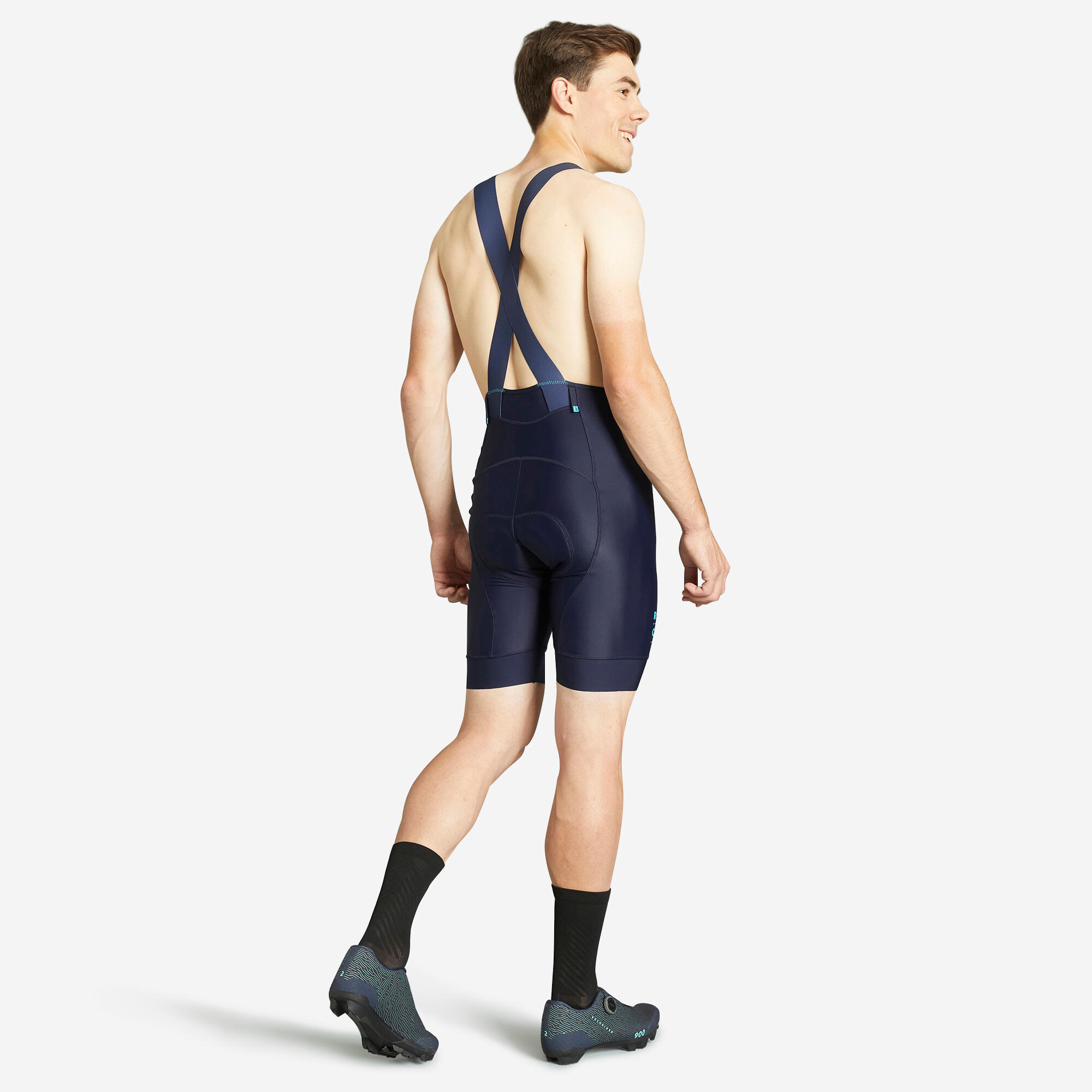 Rockrider Radhose MTB Race 720 Herren blau/türkis