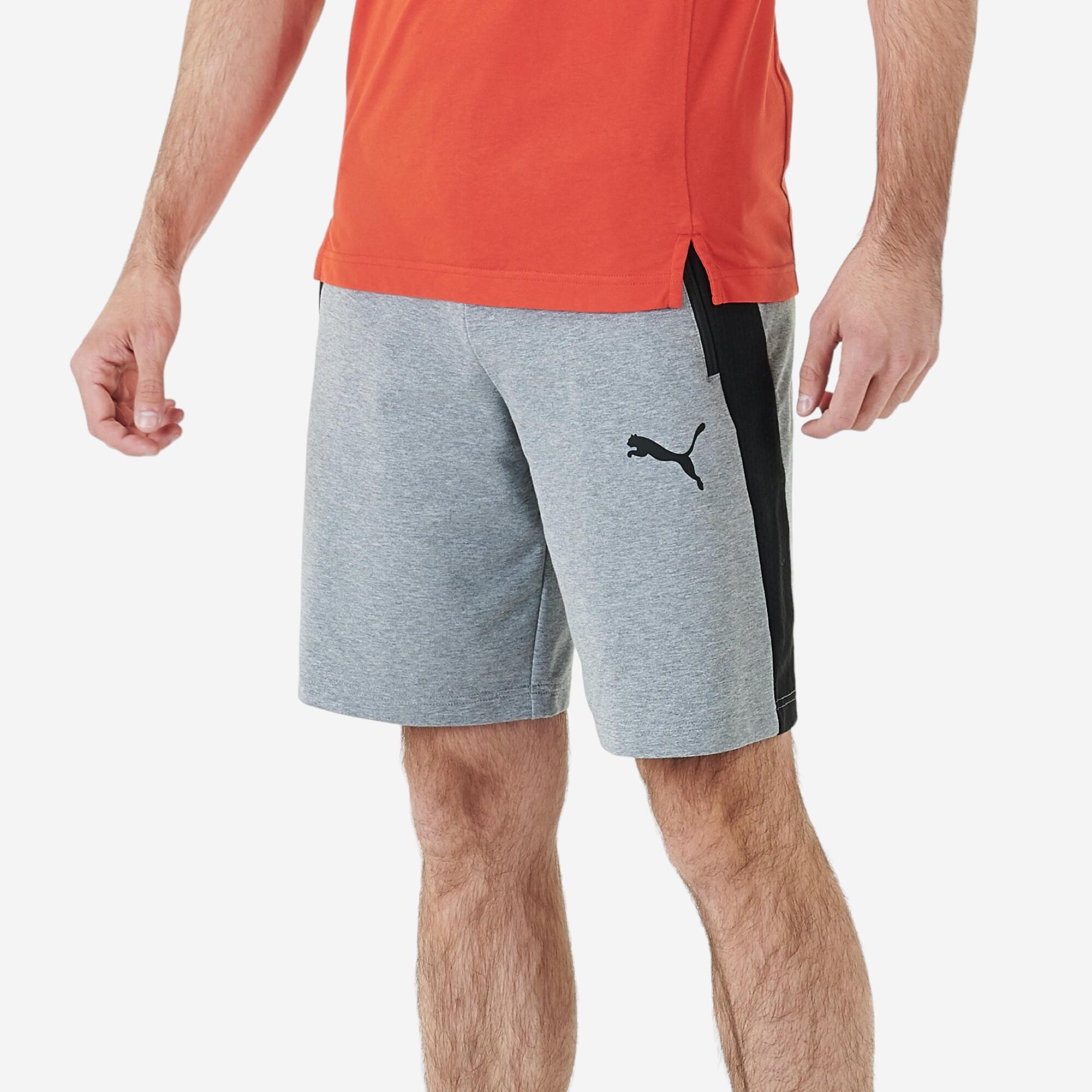 Puma Shorts Fitness Baumwolle Herren grau