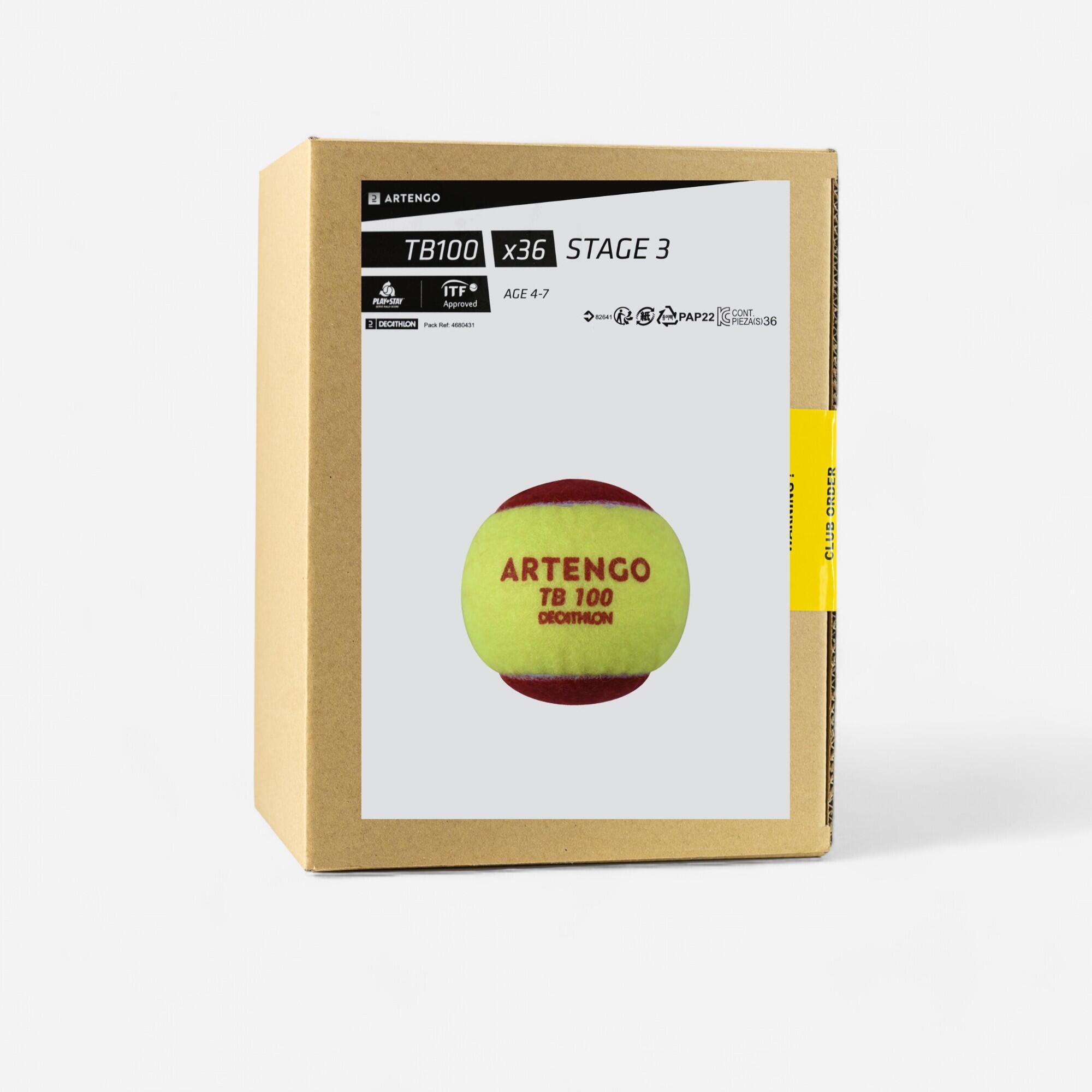 Artengo Tennisbälle - TB100*36 rot