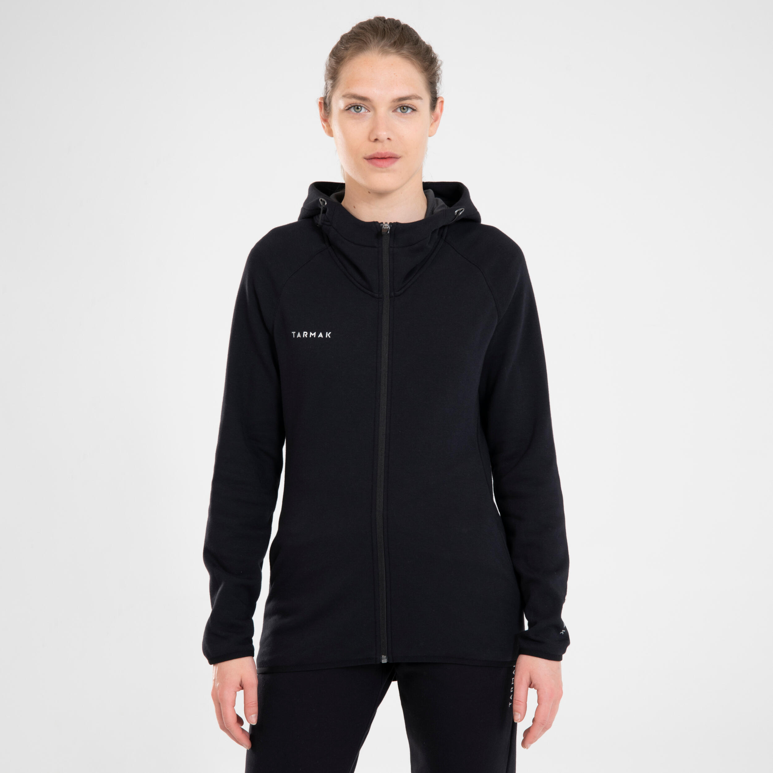 Tarmak Trainingsjacke Basketball J500 Damen schwarz