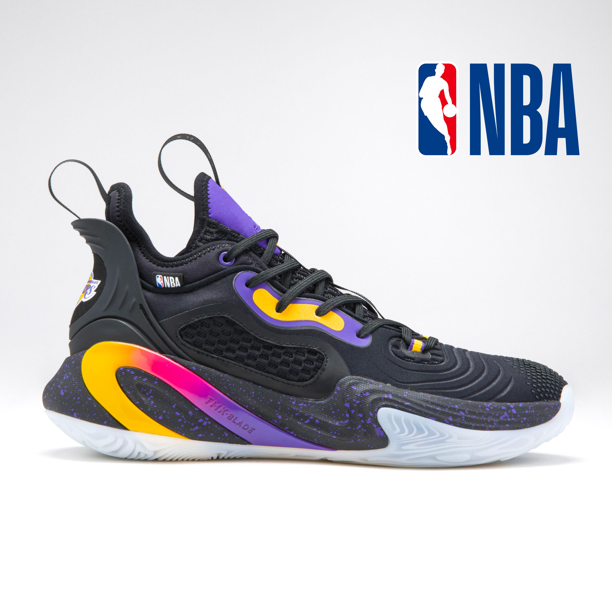 Tarmak Basketballschuhe SE900 TMK NBA Lakers schwarz